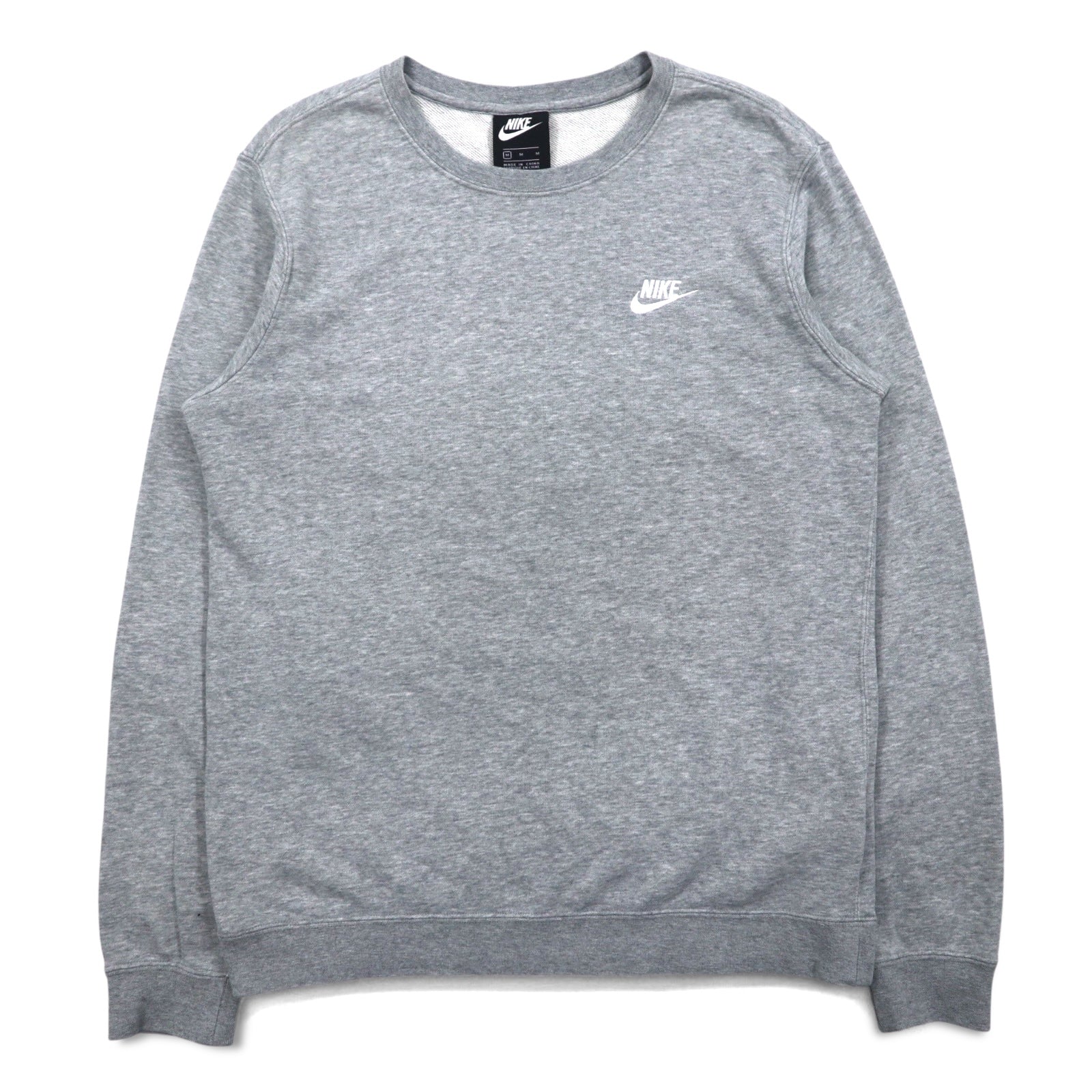 NIKE Felpa girocollo M grigio cotone 804343-063