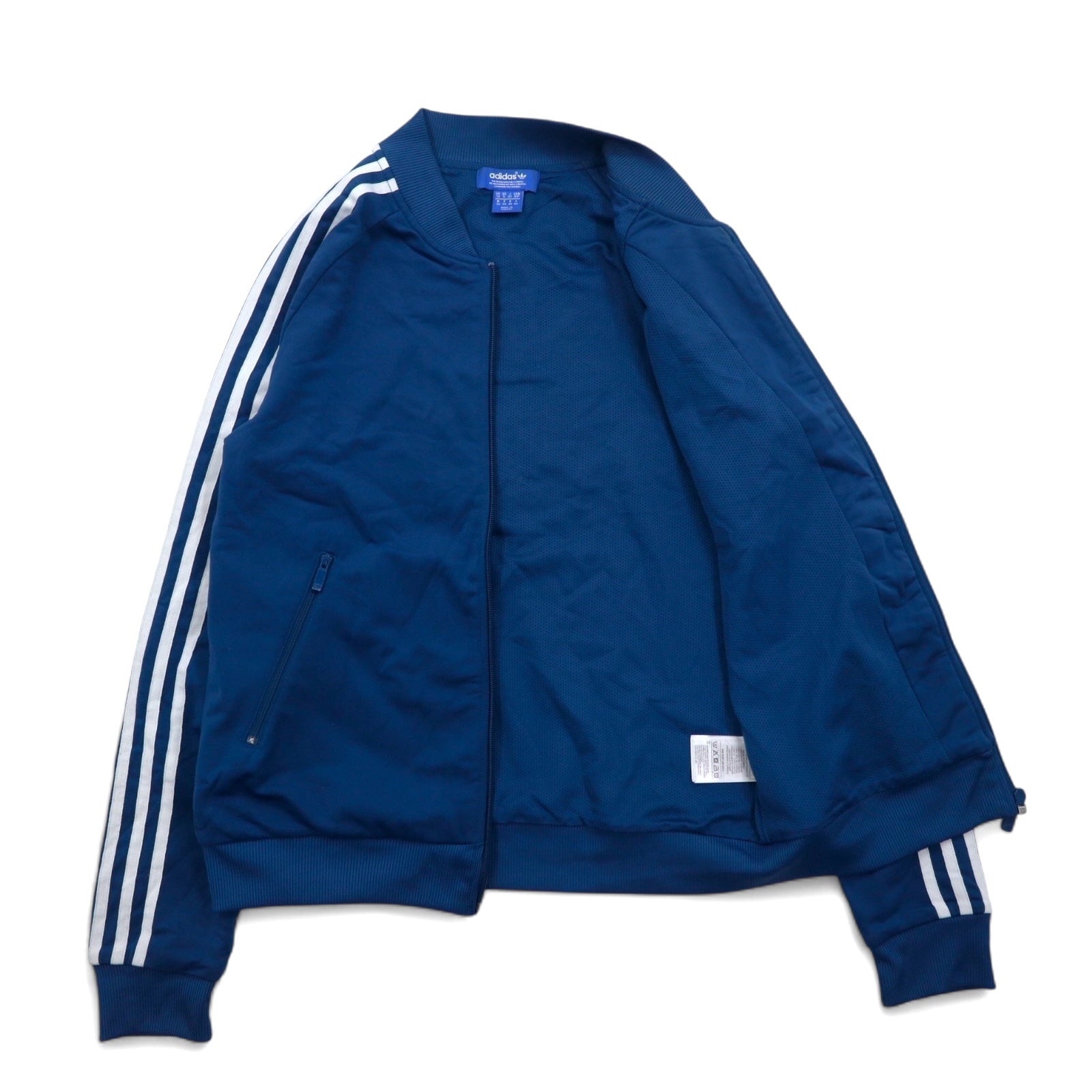 adidas originals Giacca da tuta Superstar Track Top modello ATP, taglia XL, blu navy, 3 strisce, trifoglio ricamato, Emb SG TT S00011, Made in Turchia