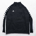 Giacca sportiva in nylon adidas TEAM anni '90, giacca da pista, tuta da ginnastica XL, strisce laterali, fodera in mesh