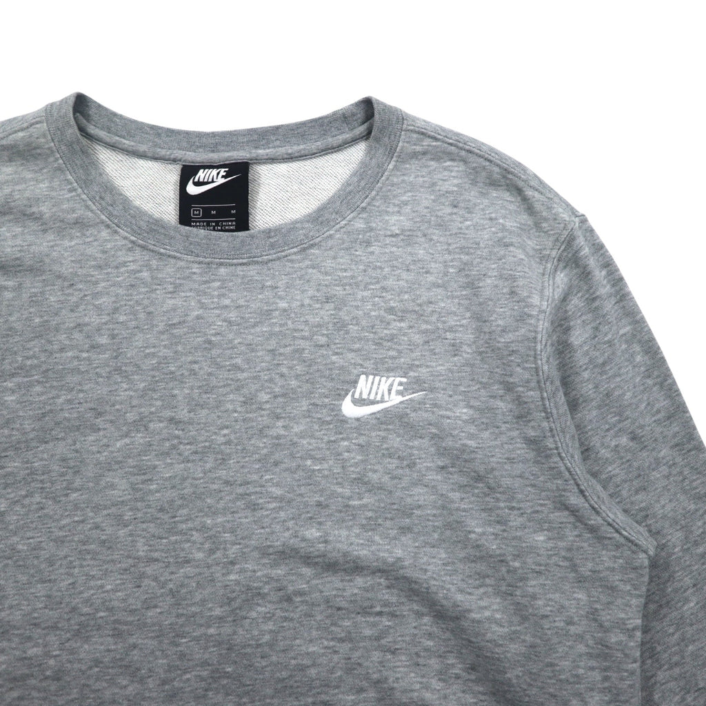 NIKE Felpa girocollo M grigio cotone 804343-063