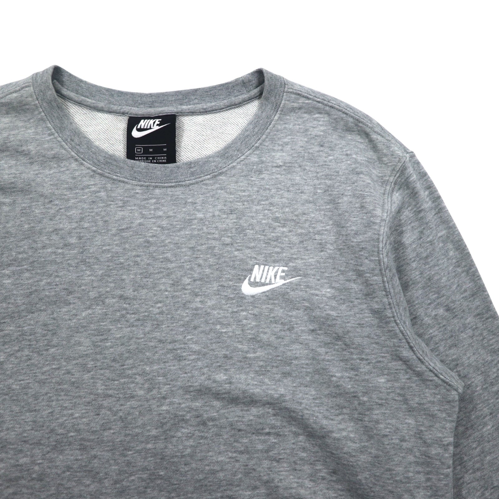 NIKE Felpa girocollo M grigio cotone 804343-063