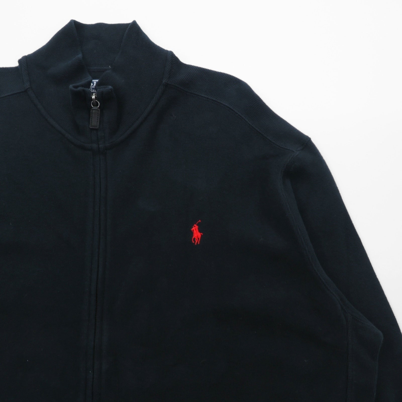 Polo by Ralph Lauren フルジップスウェット ジャケット XL ブラック スモールポニー刺繍 ビッグサイズ