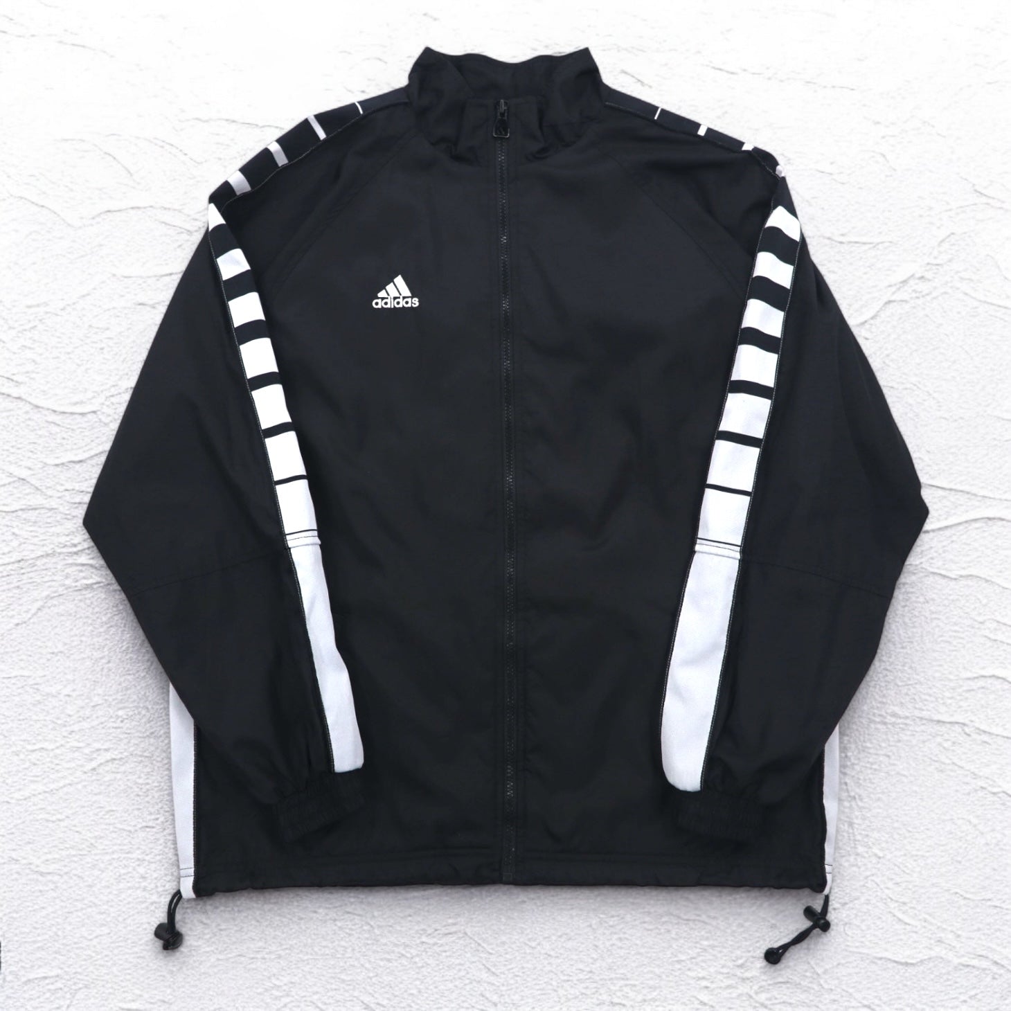 adidas TEAM 90年代 ナイロンジャケット トラックジャケット ジャージ XL サイドライン メッシュライナー