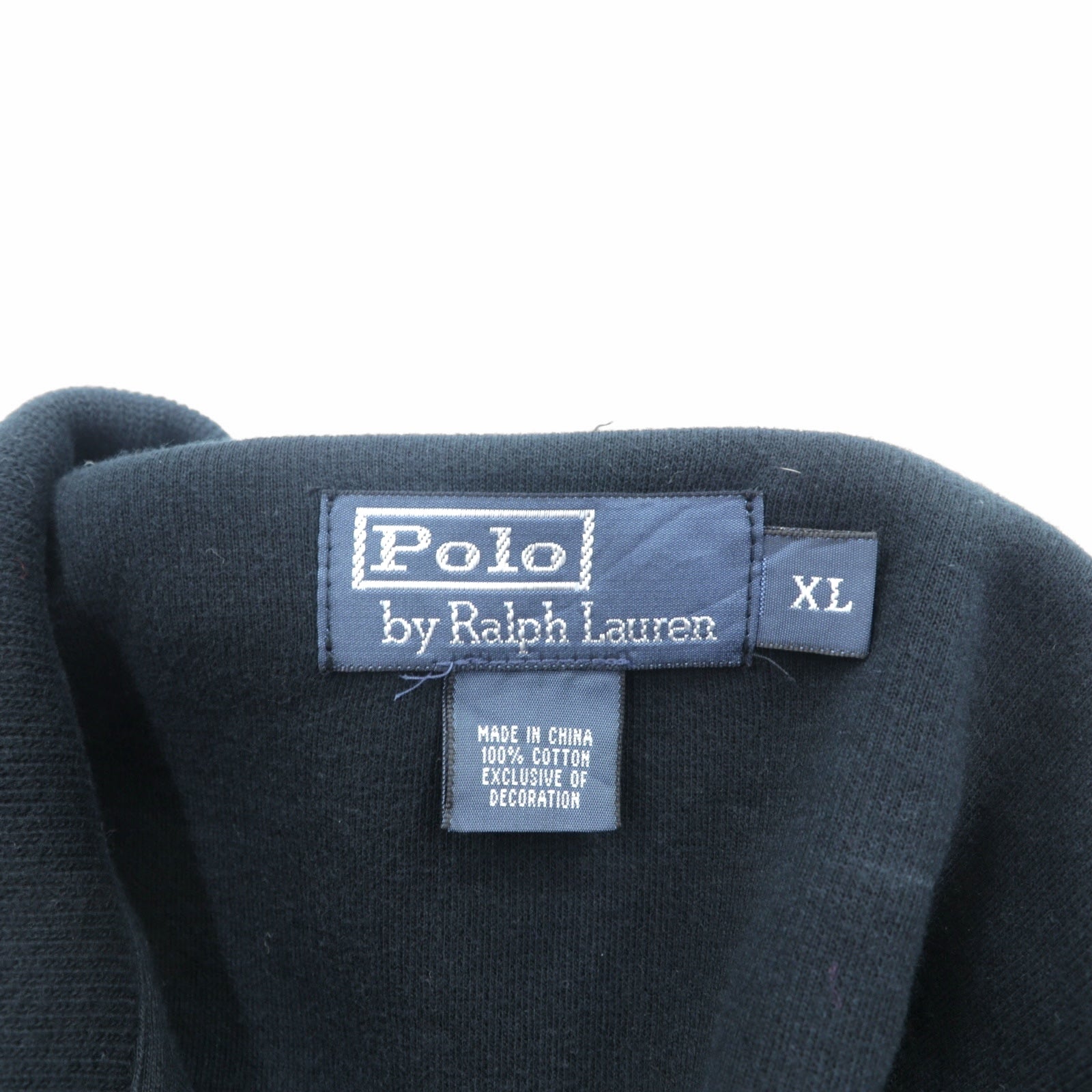 Polo by Ralph Lauren フルジップスウェット ジャケット XL ブラック スモールポニー刺繍 ビッグサイズ