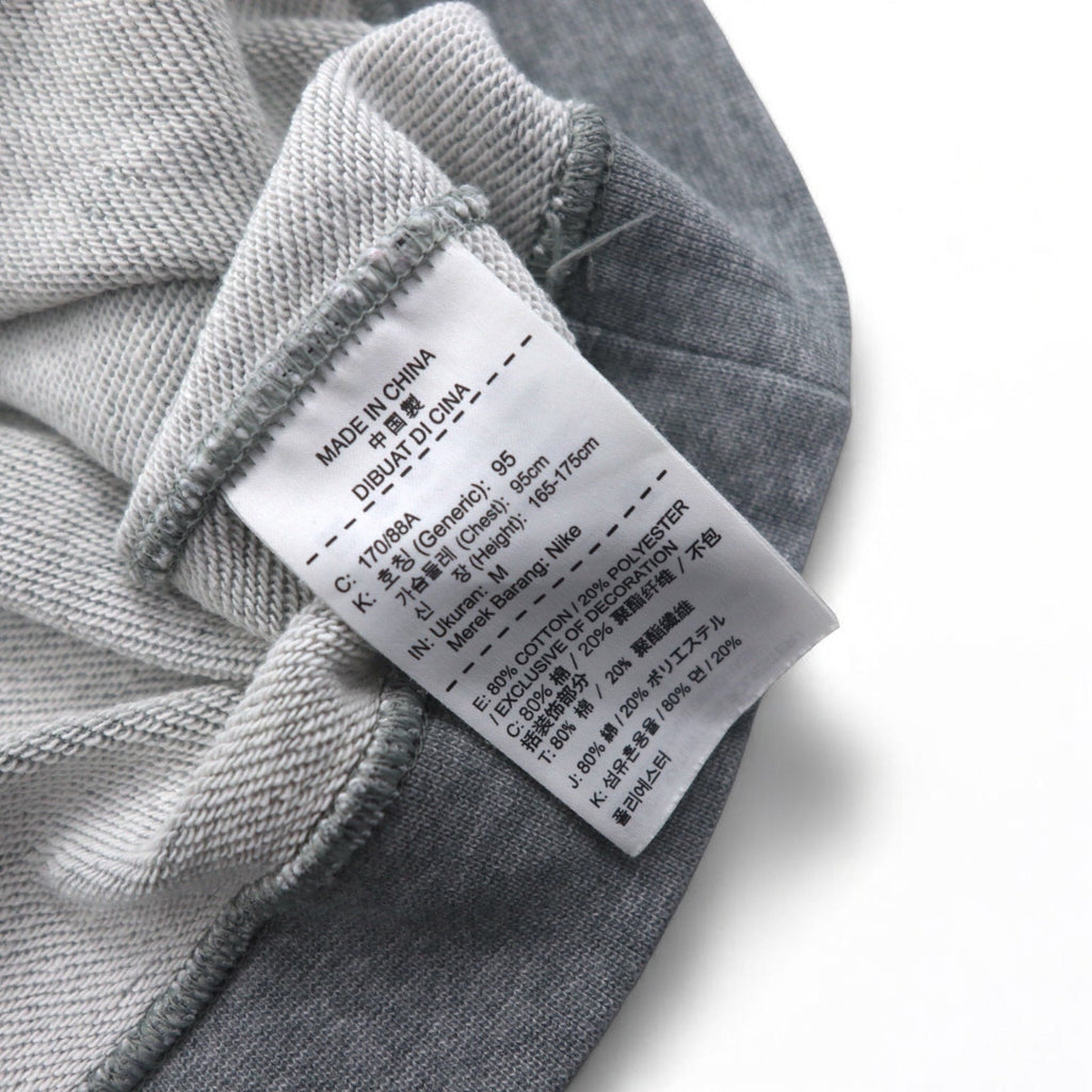 NIKE Felpa girocollo M grigio cotone 804343-063