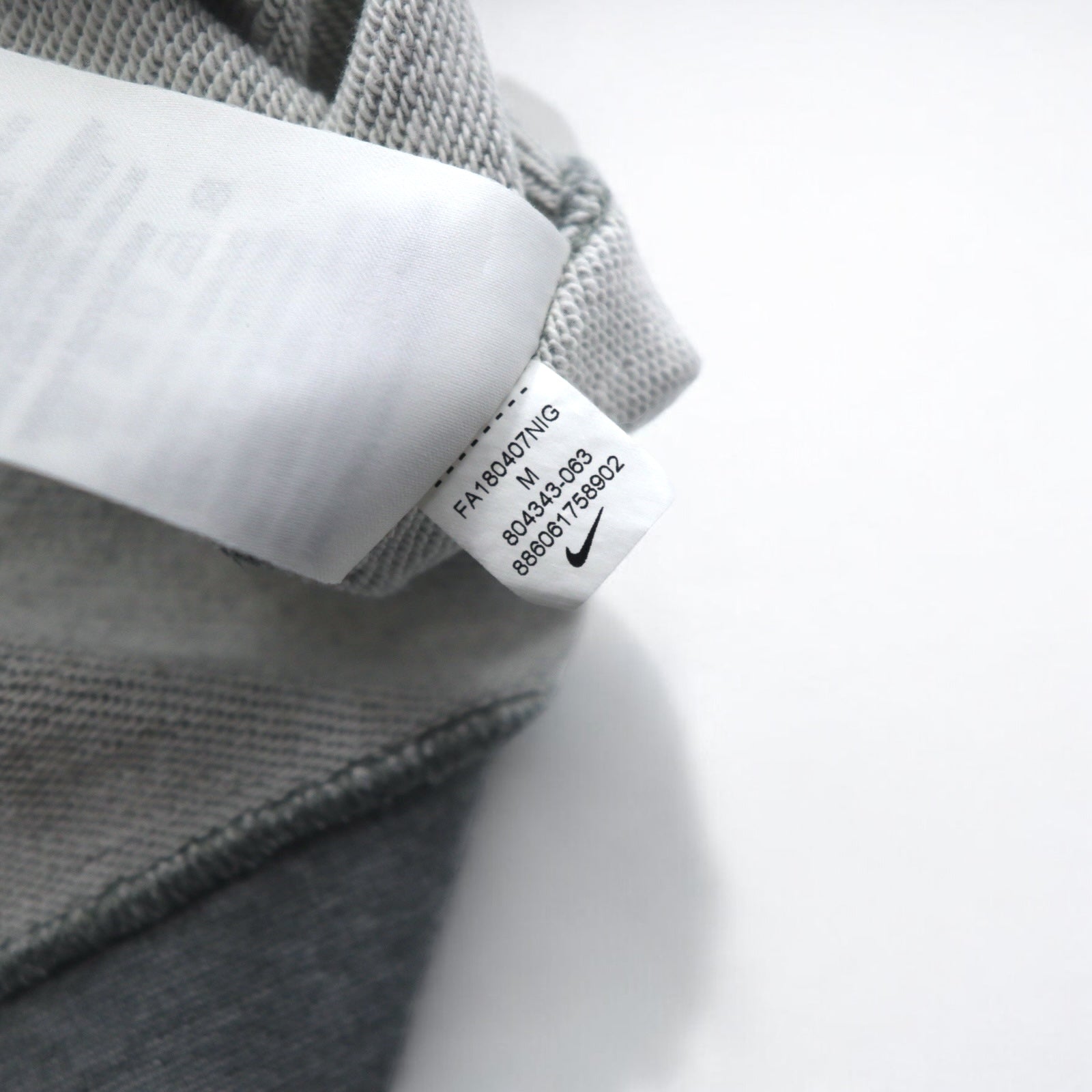NIKE Felpa girocollo M grigio cotone 804343-063