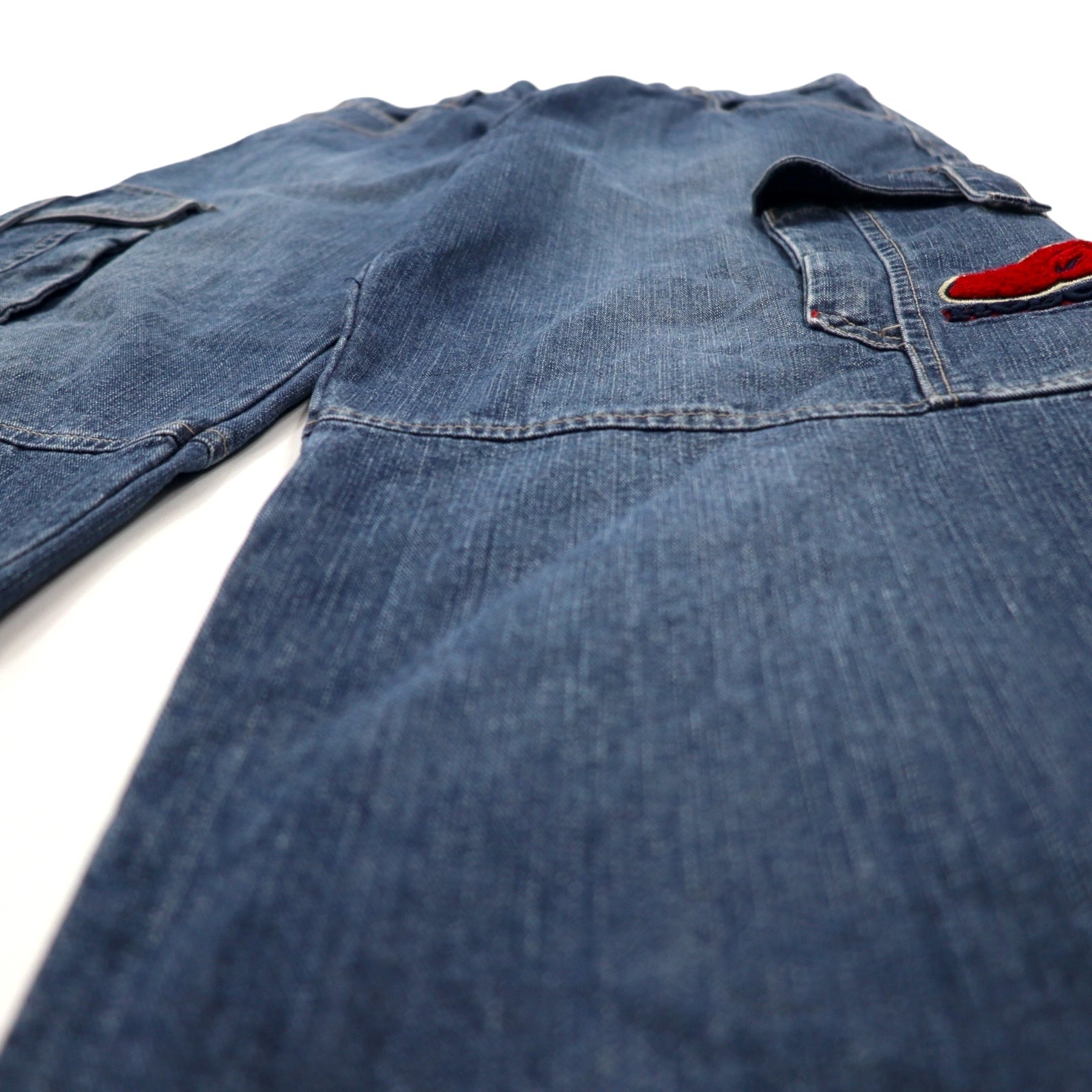 HOBO DNM anni '90 - Pantaloni cargo ampi in denim blu 86 in cotone