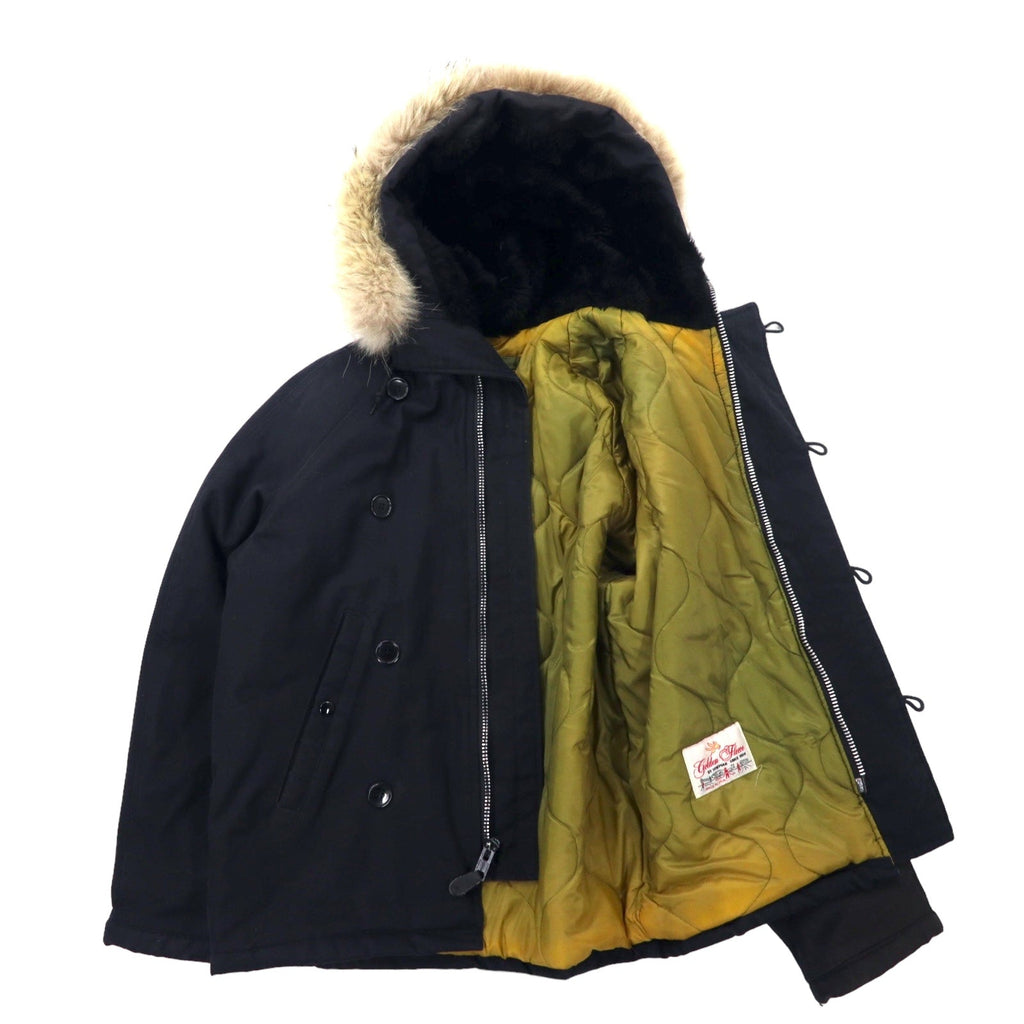 SPIEWAK & SONS GOLDEN FLEECE USA N-2B Giacca da volo 38 Nero Cotone 6N2BM0D