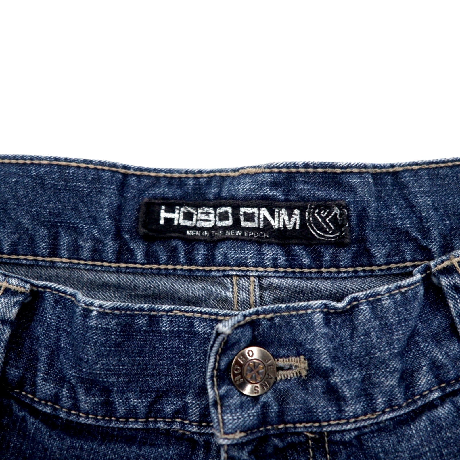 HOBO DNM anni '90 - Pantaloni cargo ampi in denim blu 86 in cotone
