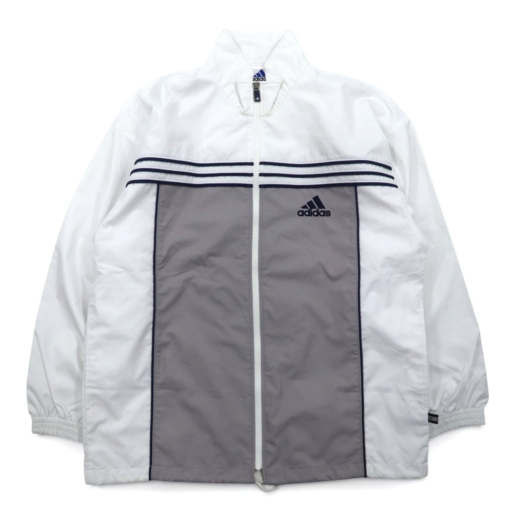 adidas anni '90 tuta sportiva a 3 strisce, giacca e pantaloni, taglia M, bianco e grigio