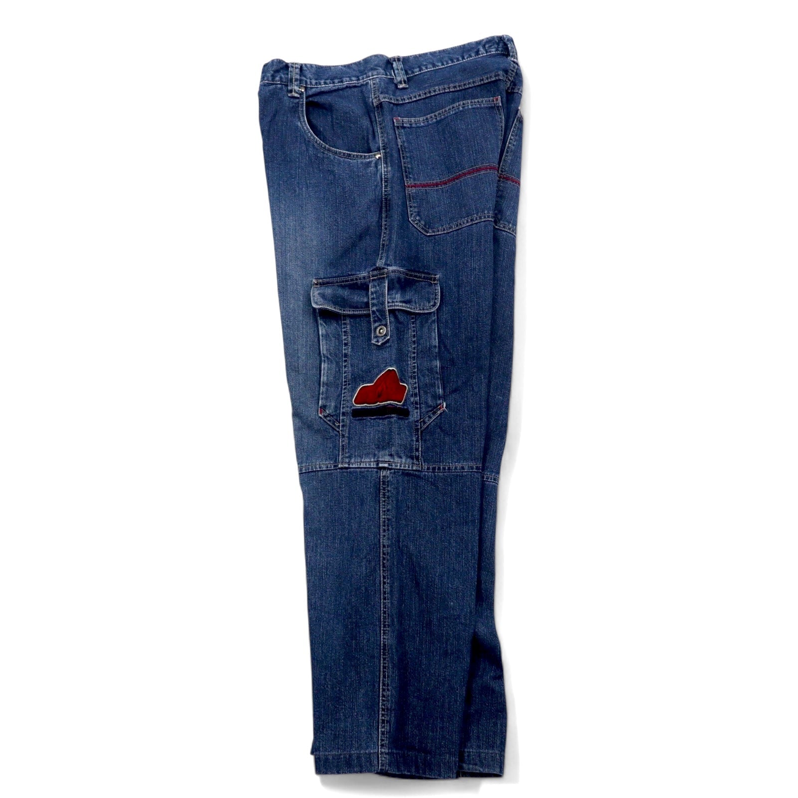 HOBO DNM anni '90 - Pantaloni cargo ampi in denim blu 86 in cotone