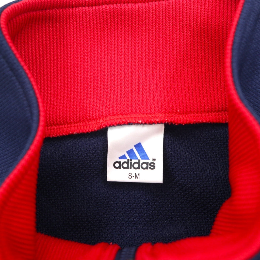 adidas 90年代 デサント社製 トラック ジャージ セットアップ M スタンドカラー 裾ジップ スリット