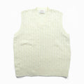90s USA Vintage Fisherman Knit Vest JANTZEN アランニット ベスト XL ホワイト フィッシャーマン ケーブル編み 90年代 USA製