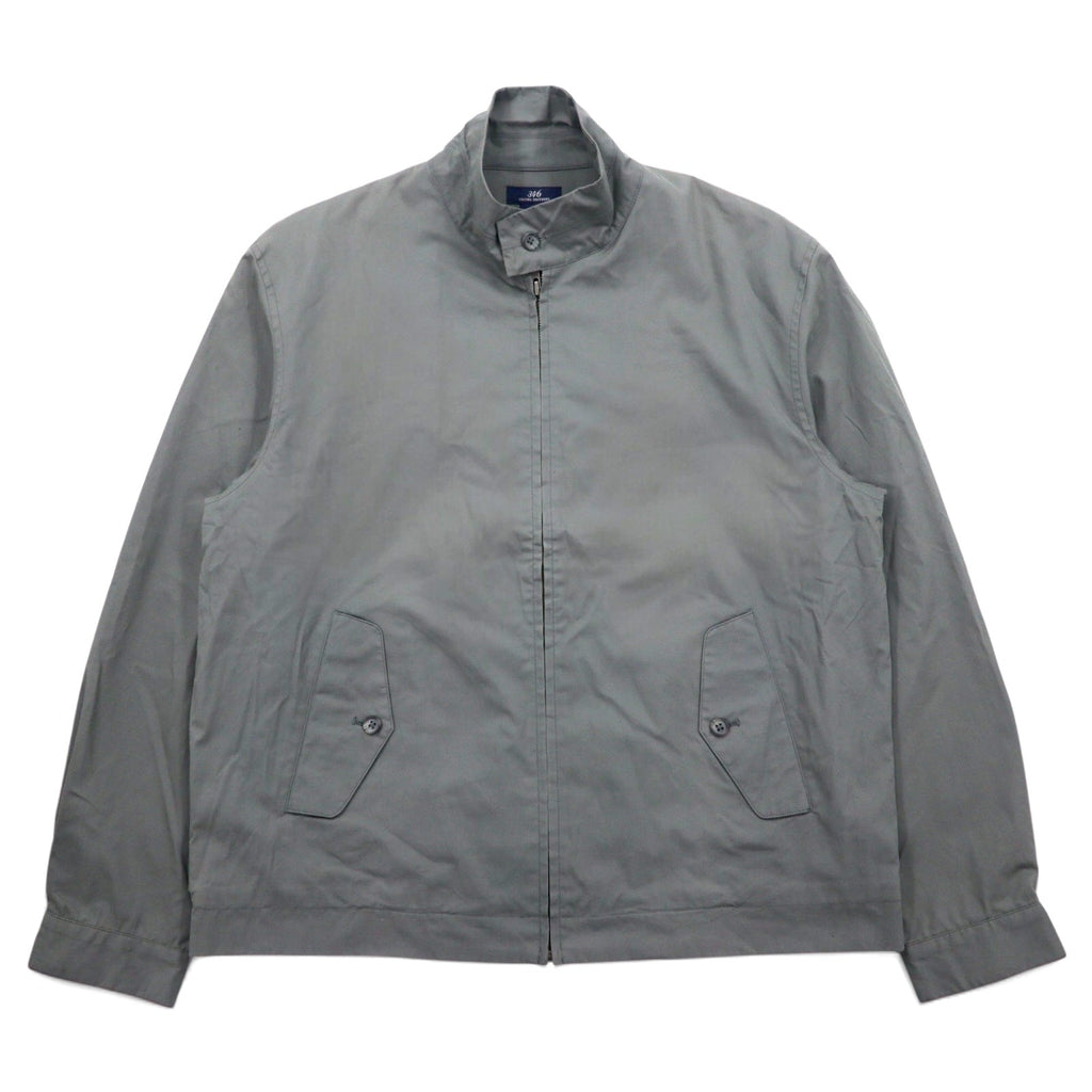 346 BROOKS BROTHERS Swing Top Harrington Jacket M Cotone Grigio