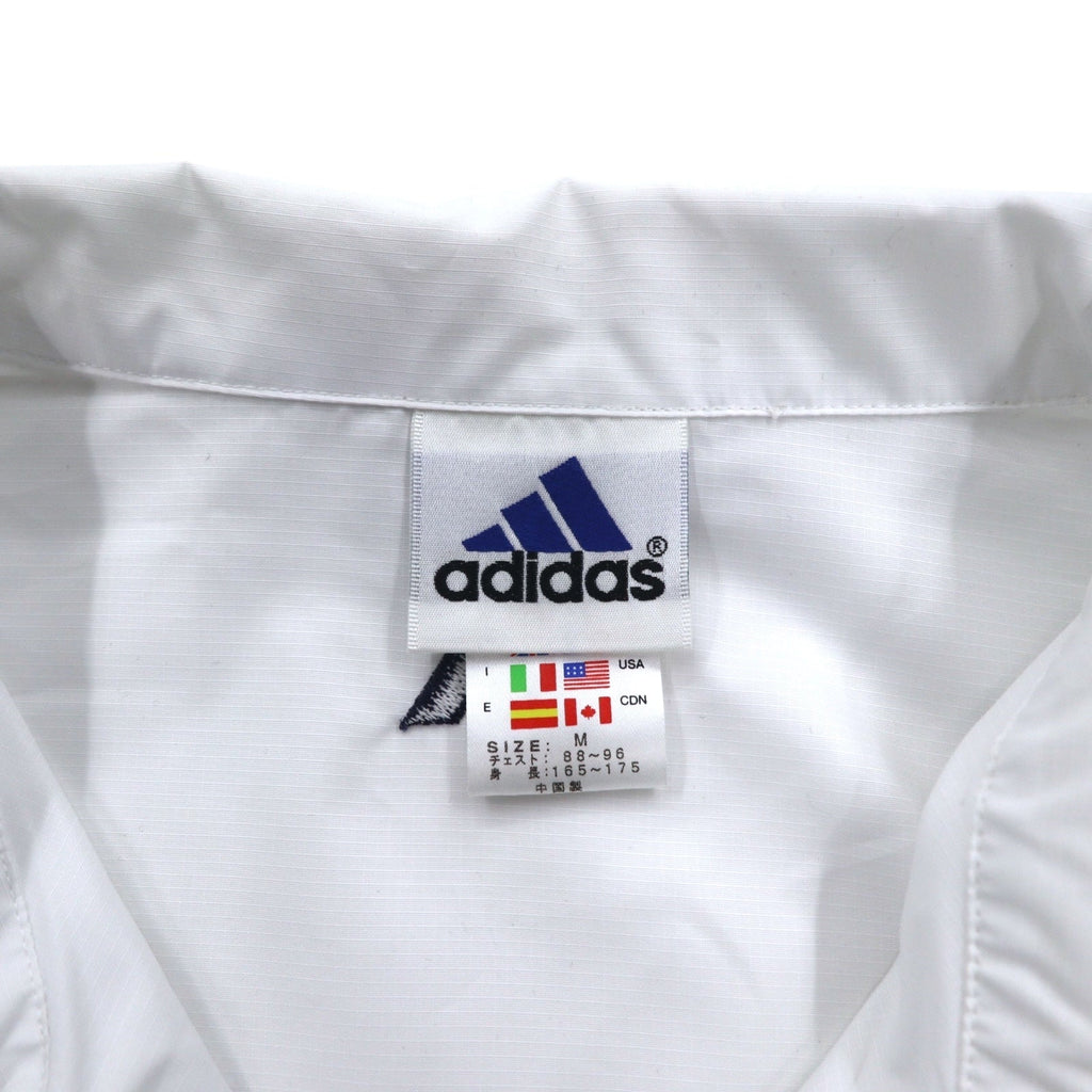 adidas anni '90 tuta sportiva a 3 strisce, giacca e pantaloni, taglia M, bianco e grigio