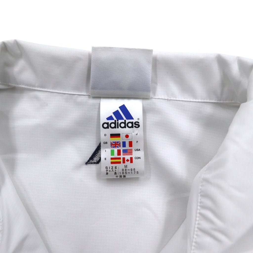 adidas anni '90 tuta sportiva a 3 strisce, giacca e pantaloni, taglia M, bianco e grigio