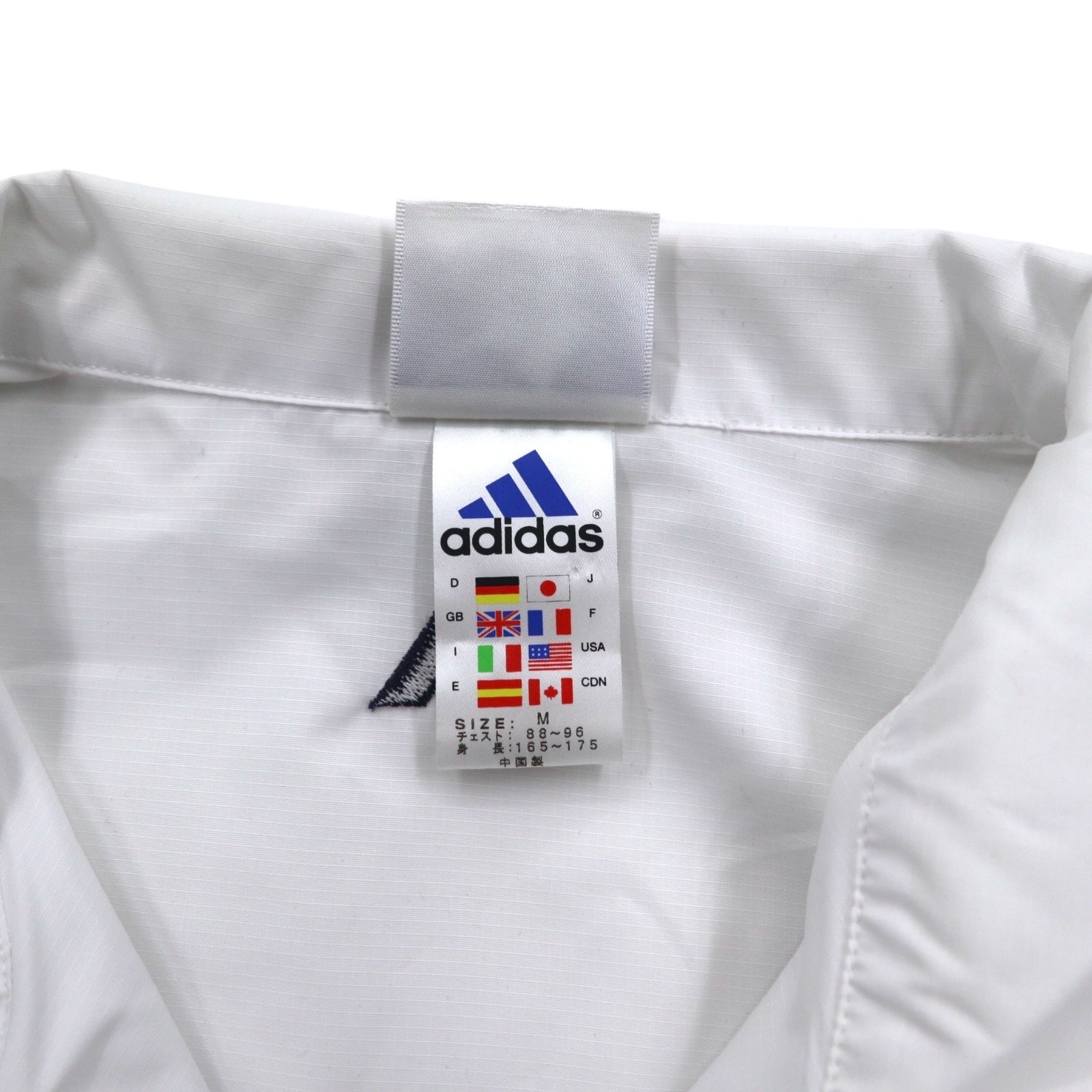 adidas anni '90 tuta sportiva a 3 strisce, giacca e pantaloni, taglia M, bianco e grigio