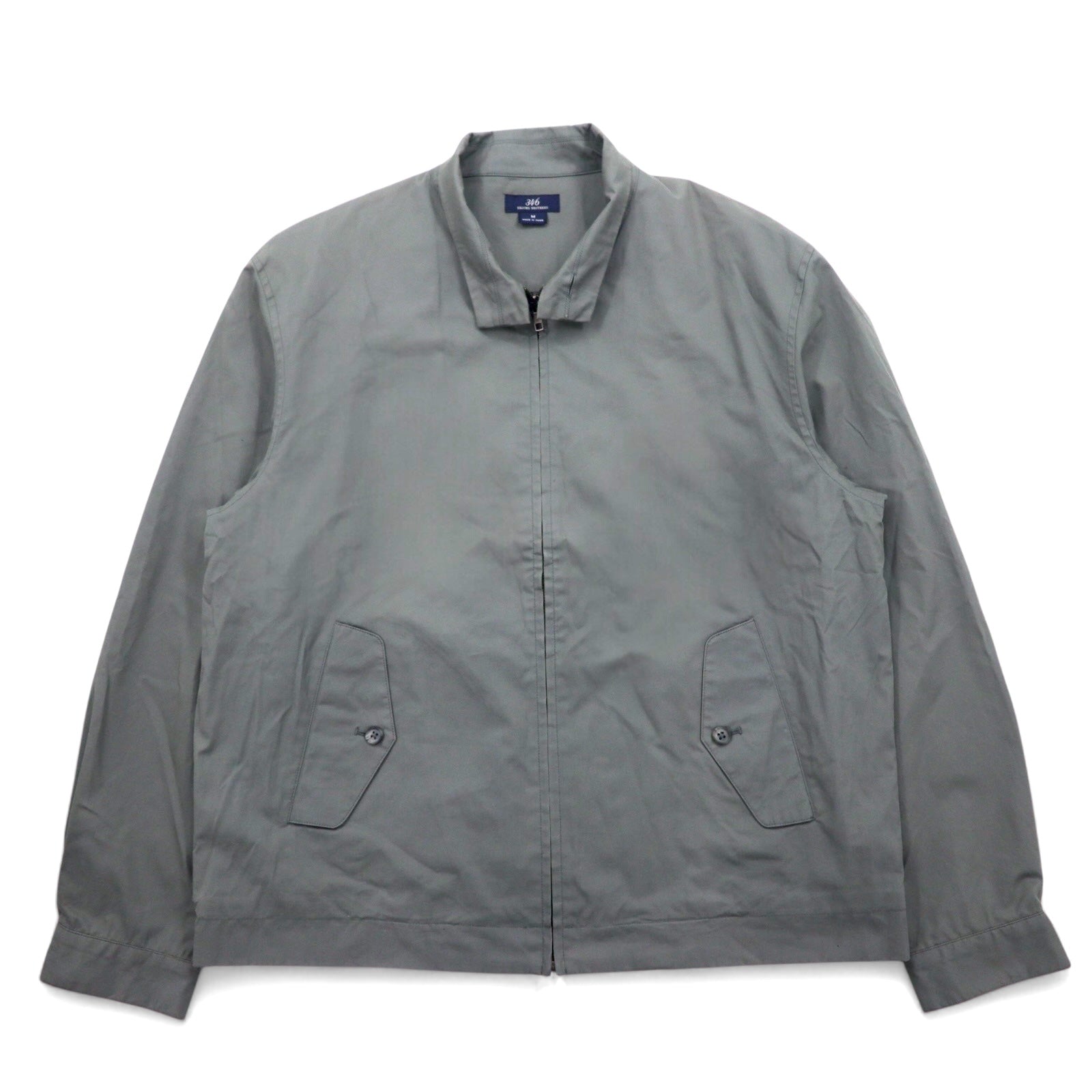 346 BROOKS BROTHERS スウィングトップ ハリントンジャケット M グレー コットン