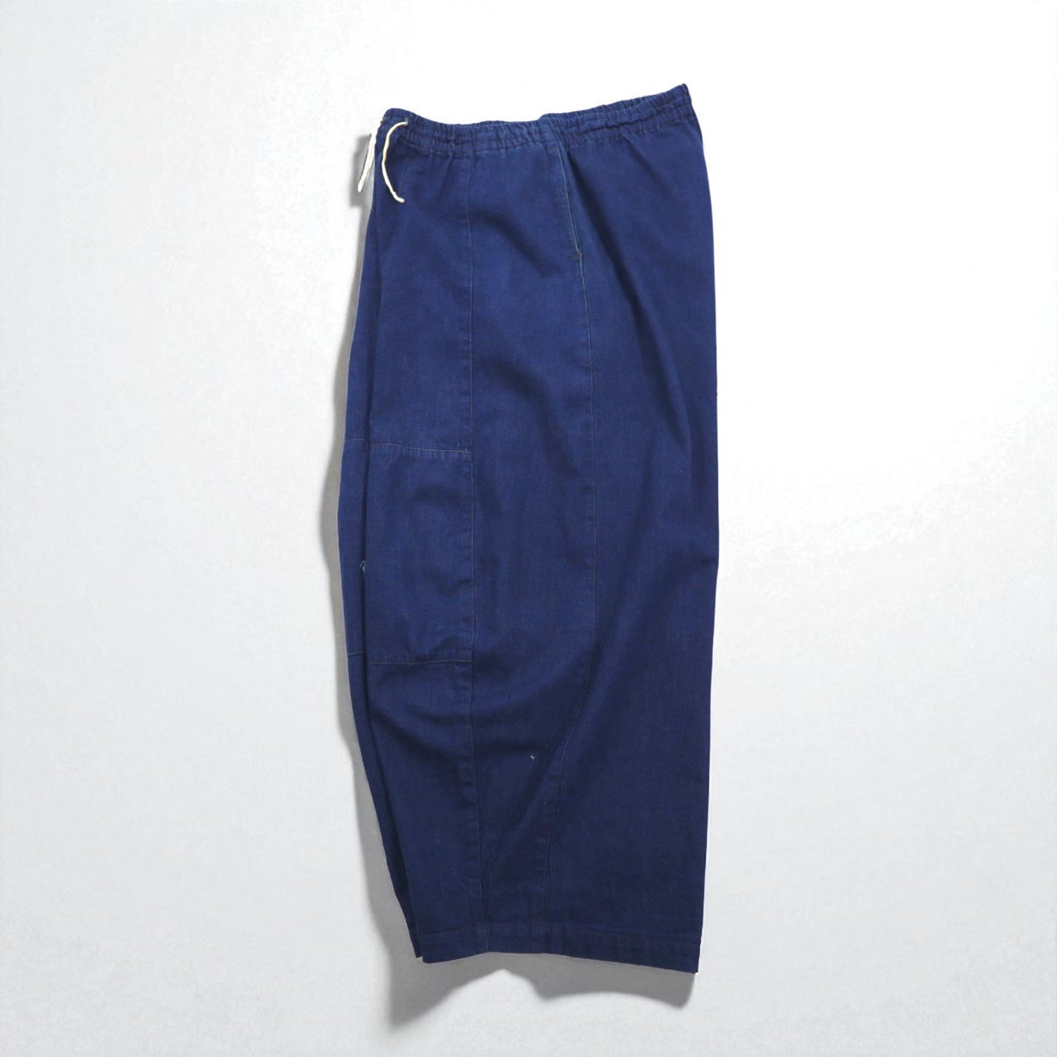 Needles Pantaloni H.D. in lino e denim - S, indigo blu, lino, cotone, made in Japan