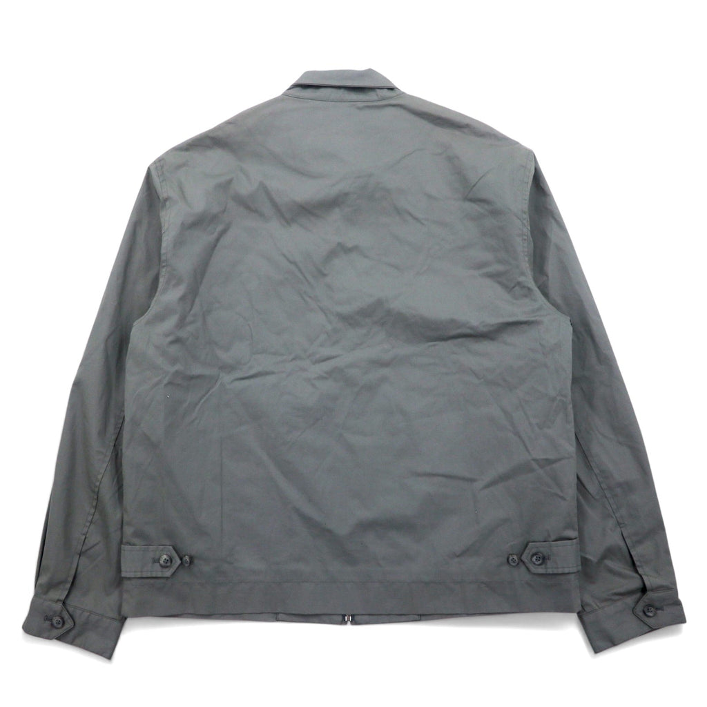 346 BROOKS BROTHERS Swing Top Harrington Jacket M Cotone Grigio