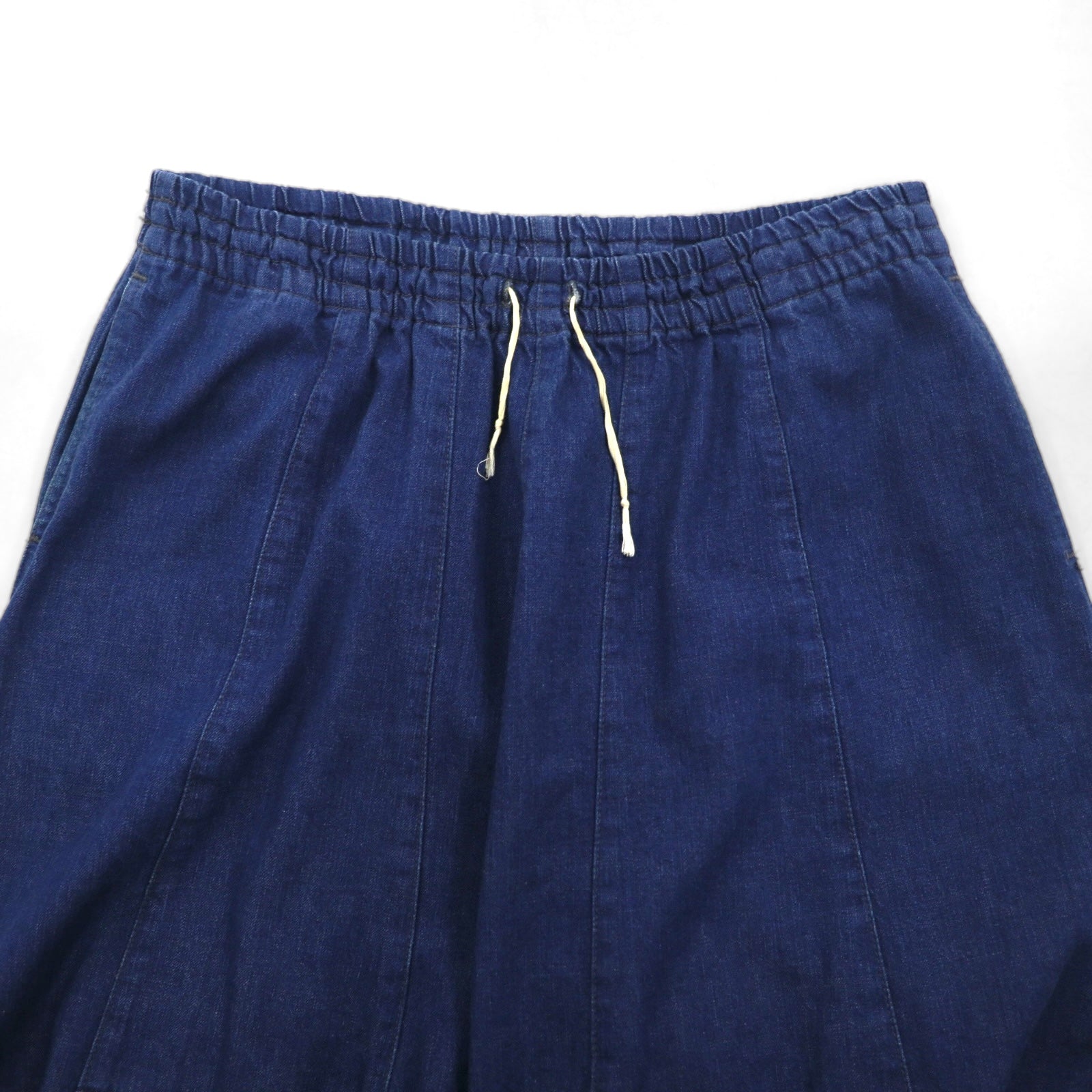 Needles Pantaloni H.D. in lino e denim - S, indigo blu, lino, cotone, made in Japan