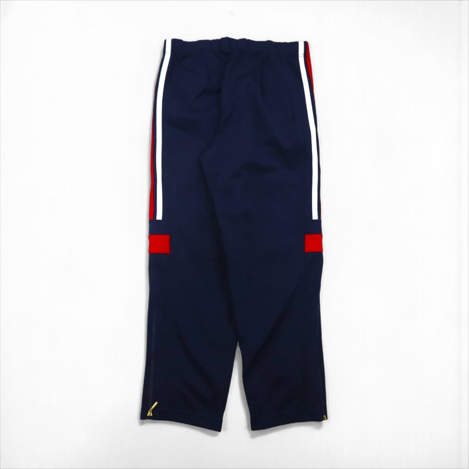 adidas 90年代 デサント社製 トラック ジャージ セットアップ M スタンドカラー 裾ジップ スリット