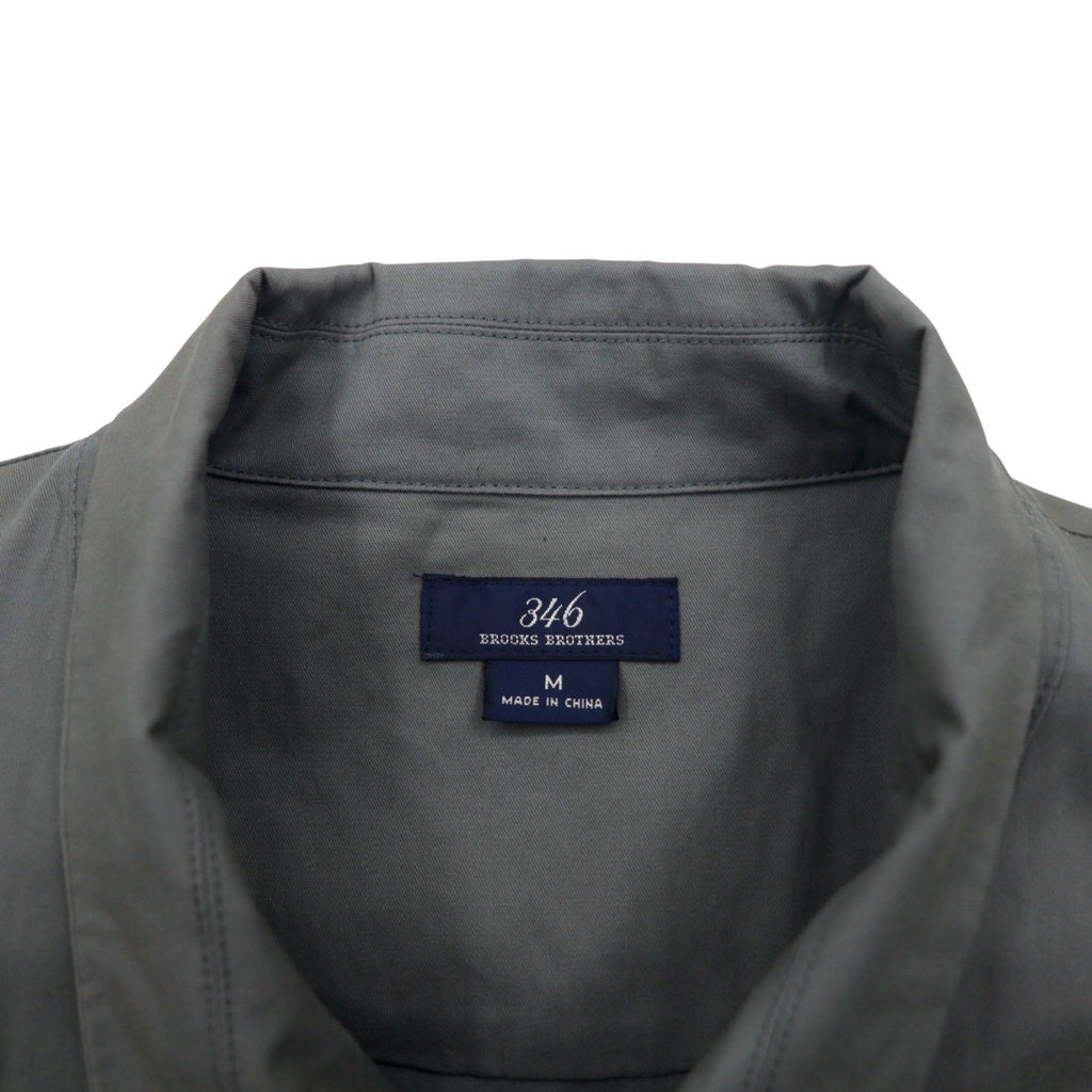 346 BROOKS BROTHERS Swing Top Harrington Jacket M Cotone Grigio
