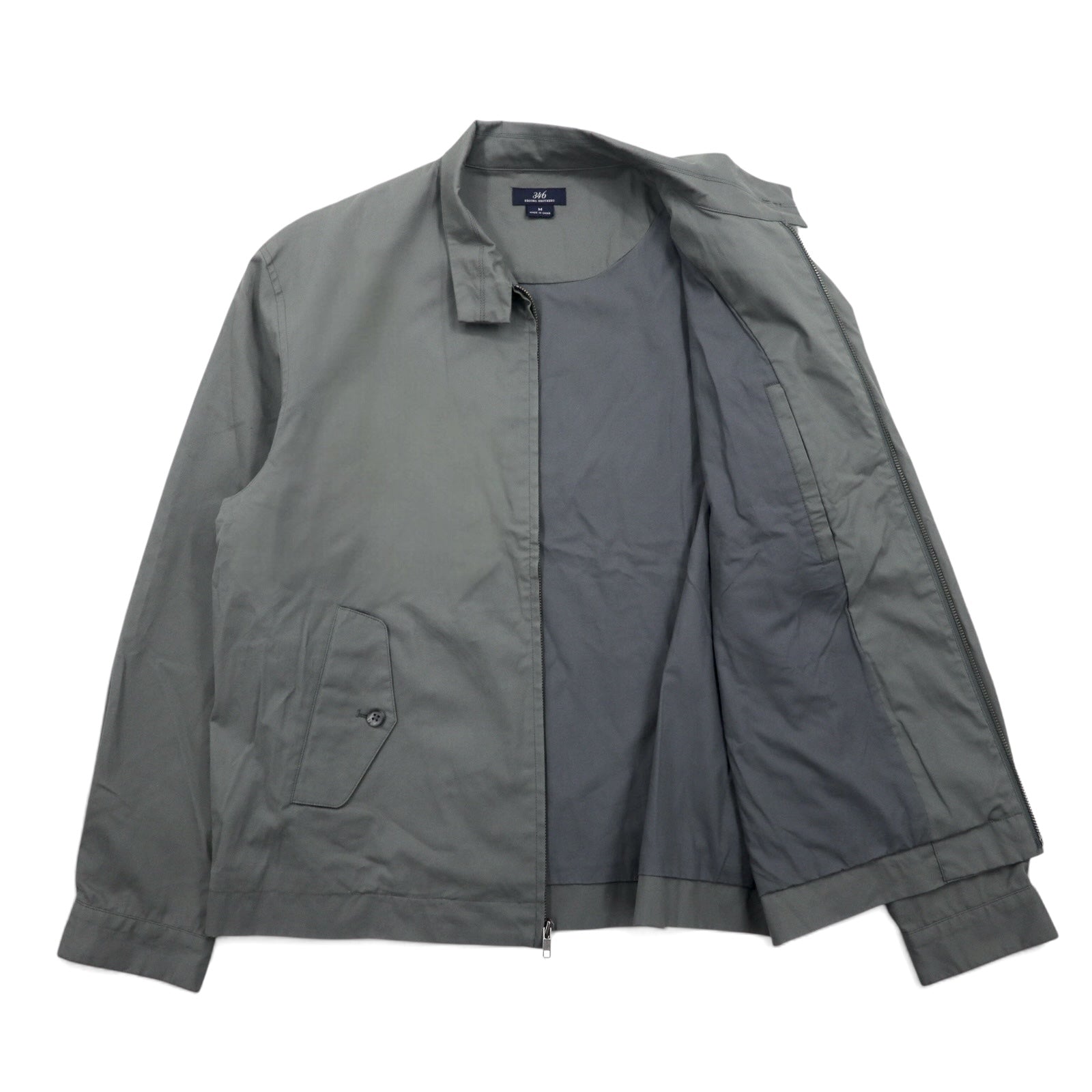 346 BROOKS BROTHERS スウィングトップ ハリントンジャケット M グレー コットン