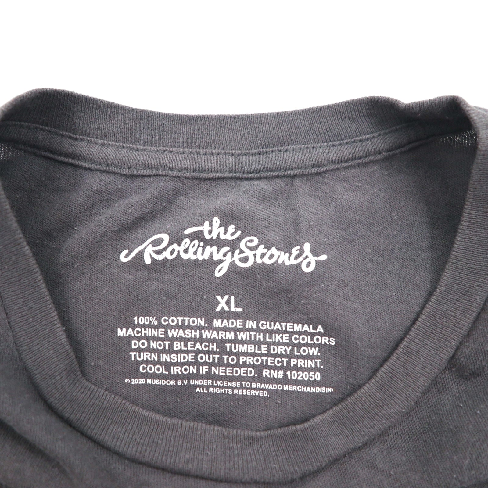 The Rolling Stones ローリングストーンズ オフィシャル ロック バンド Tシャツ XL グレー コットン ベロ
