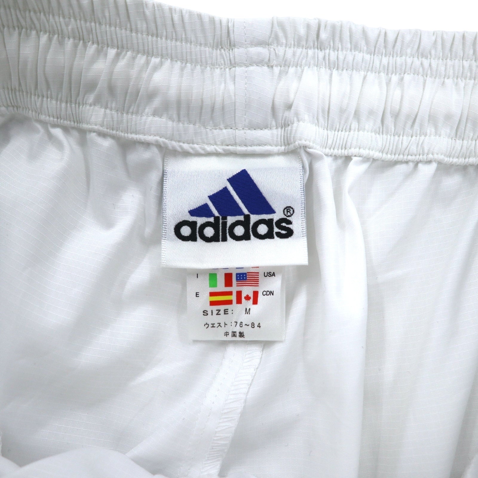 adidas anni '90 tuta sportiva a 3 strisce, giacca e pantaloni, taglia M, bianco e grigio