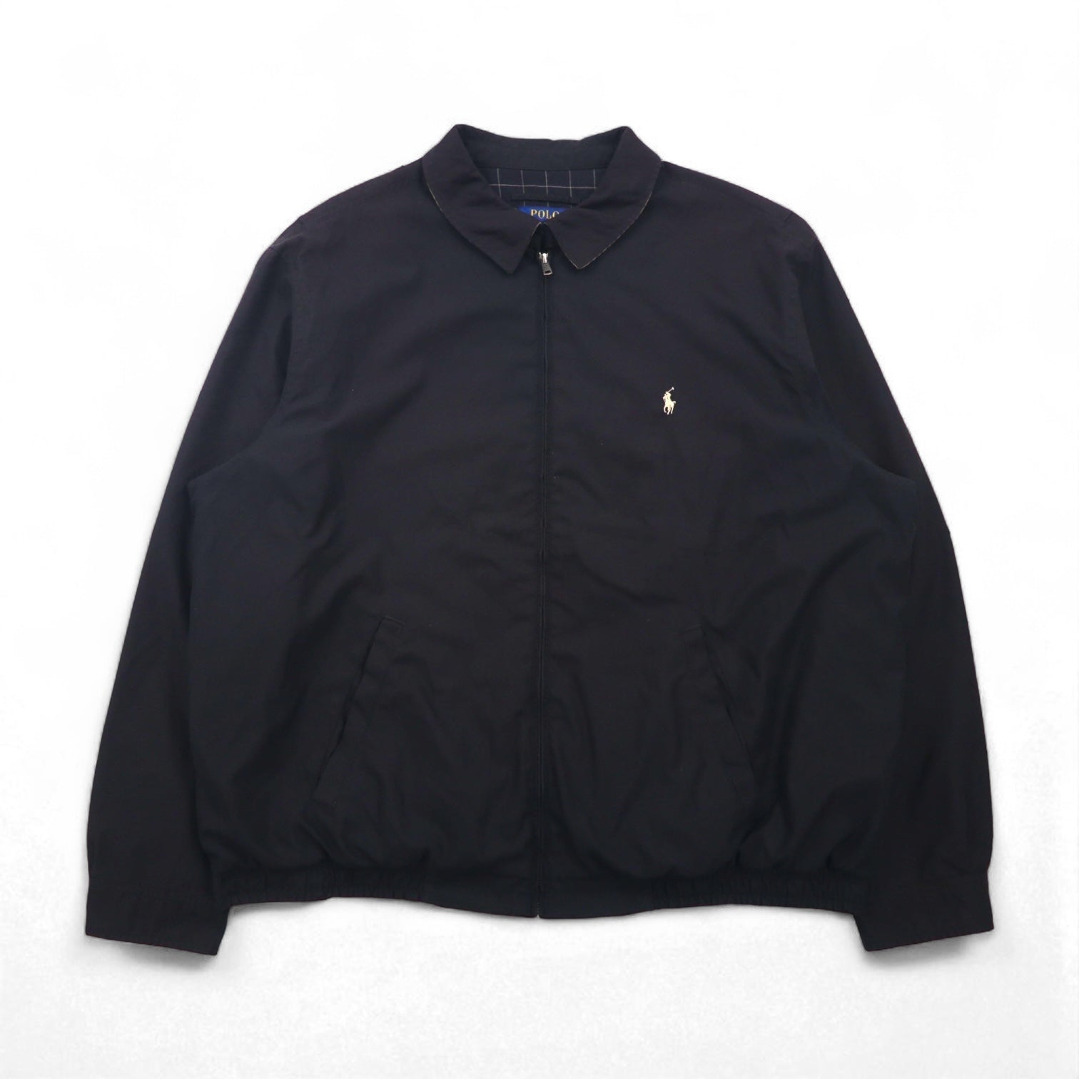 Polo Ralph Lauren スウィングトップ ハリントンジャケット 2XL ブラック チンストラップ スモールポニー刺繡
