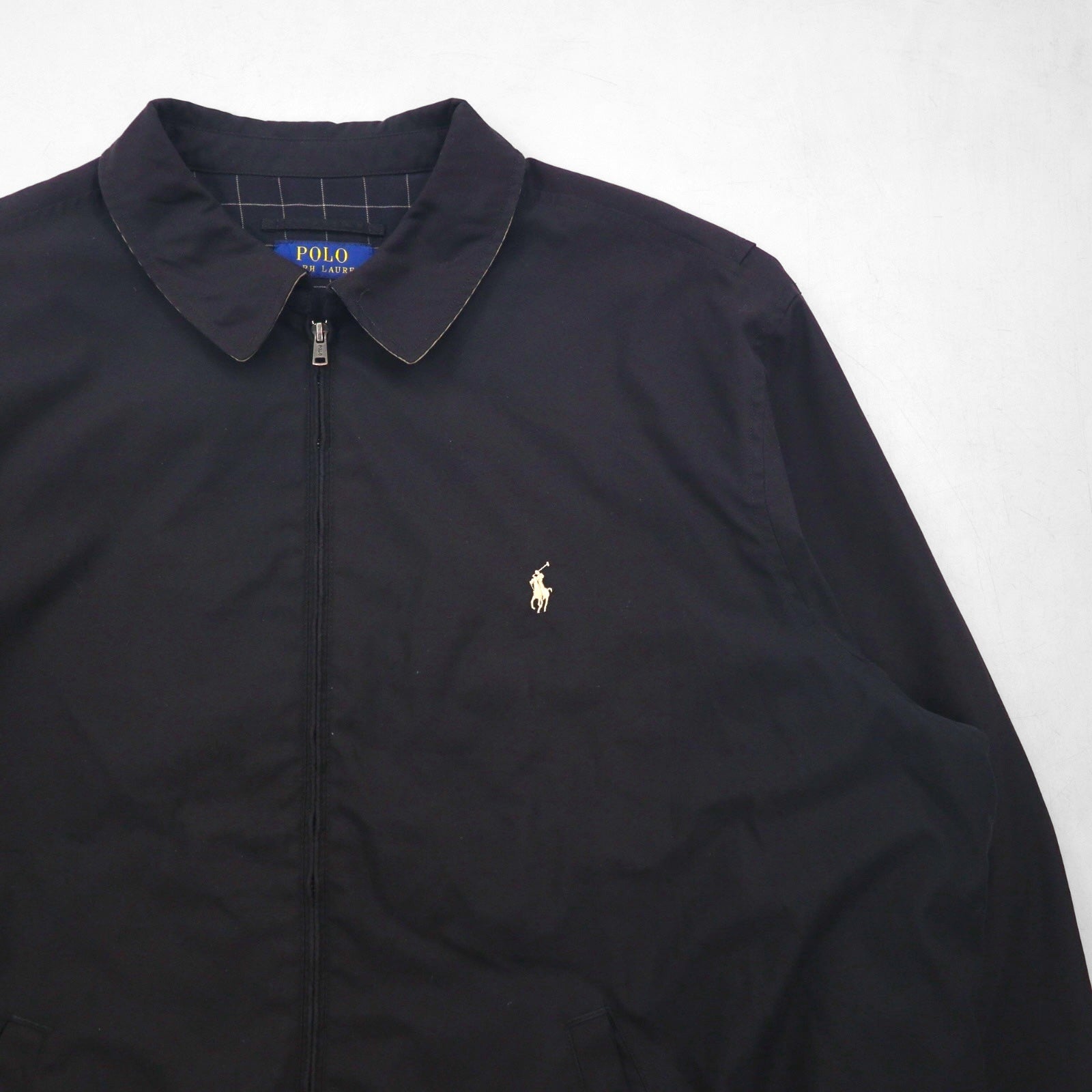 Polo Ralph Lauren スウィングトップ ハリントンジャケット 2XL ブラック チンストラップ スモールポニー刺繡