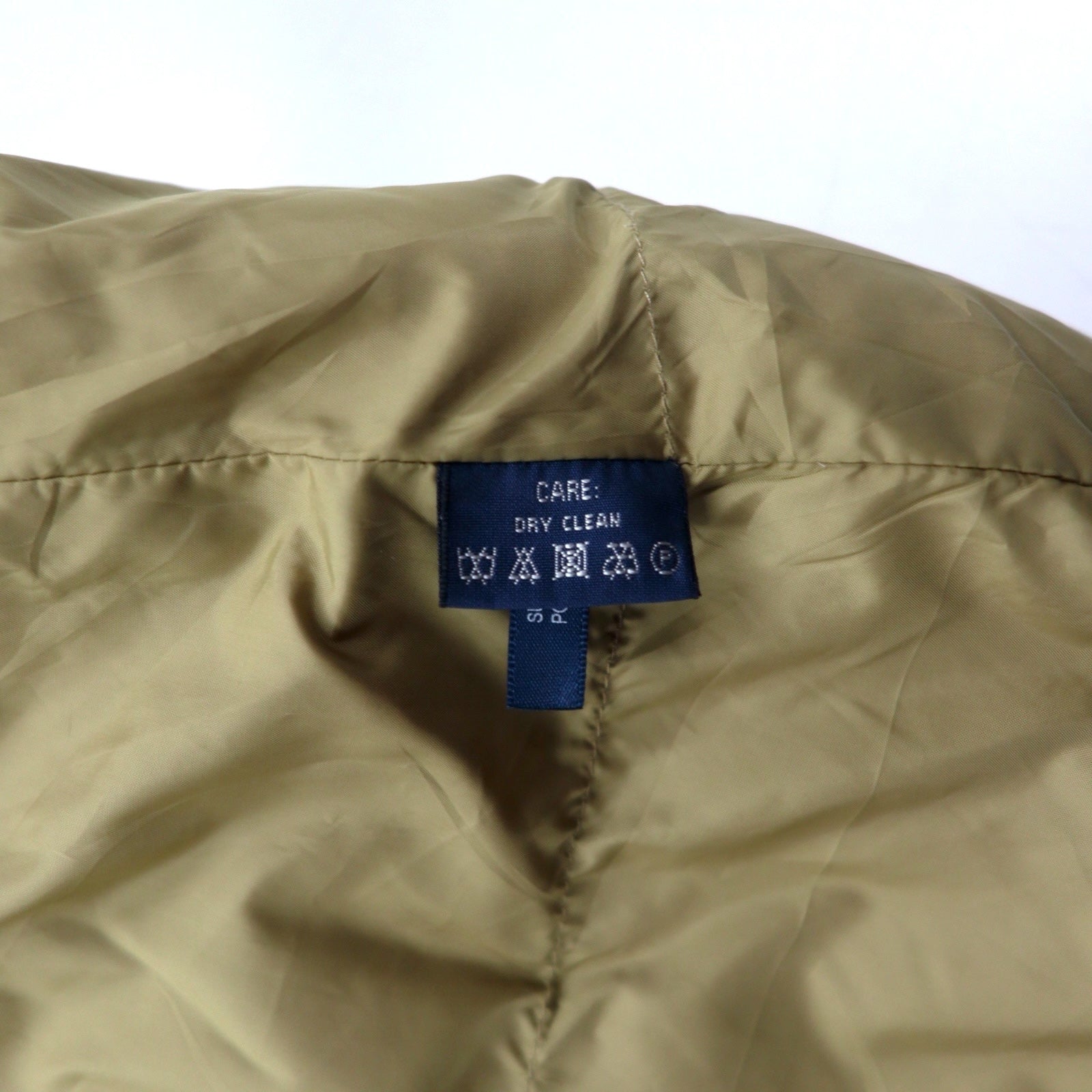 RALPH LAUREN Piumino S Beige Poliestere Logo Cintura Fibbia Doppia cerniera