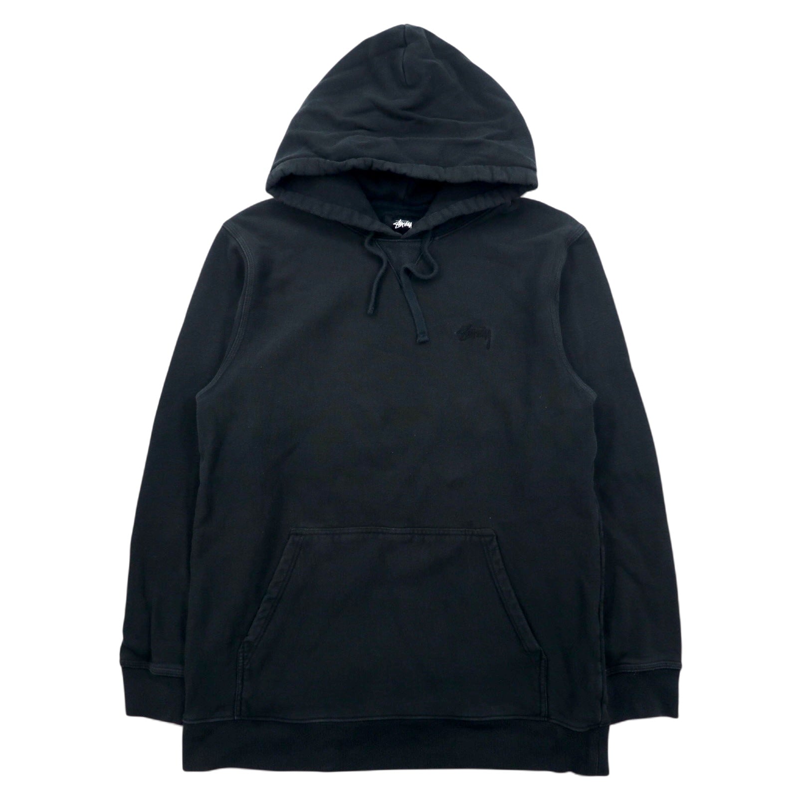 stussy Reverse Weave REVERSE WEAVE Felpa con cappuccio pullover L cotone logo ricamato monocolore nero