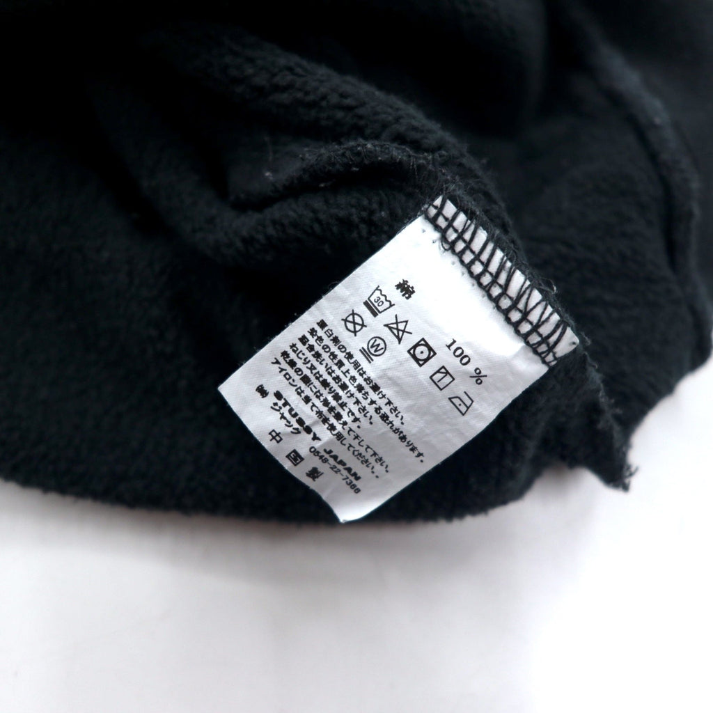 stussy Reverse Weave REVERSE WEAVE Felpa con cappuccio pullover L cotone logo ricamato monocolore nero