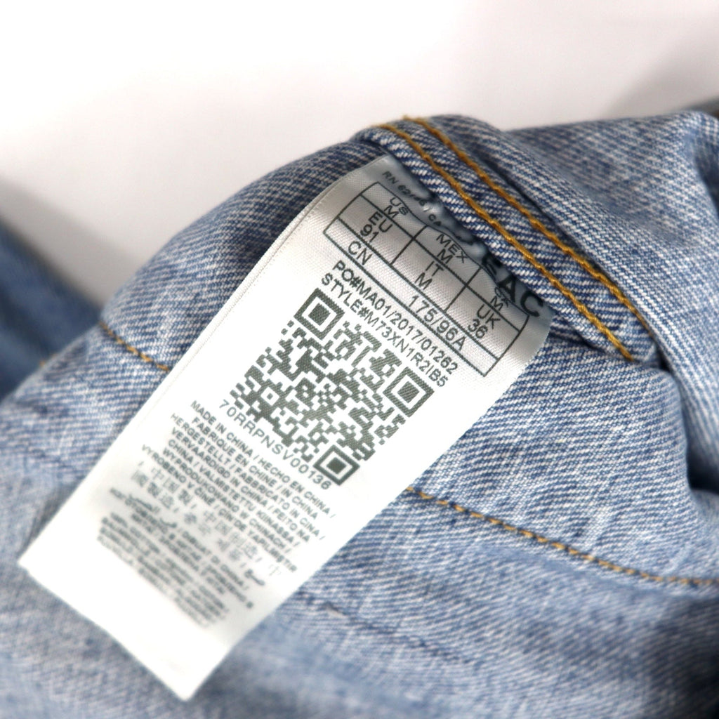 GUESS JEANS Giacca di jeans oversize blu in cotone, logo ricamato sul retro OVERSIZED DENIM JACKET M73XN1R21B5