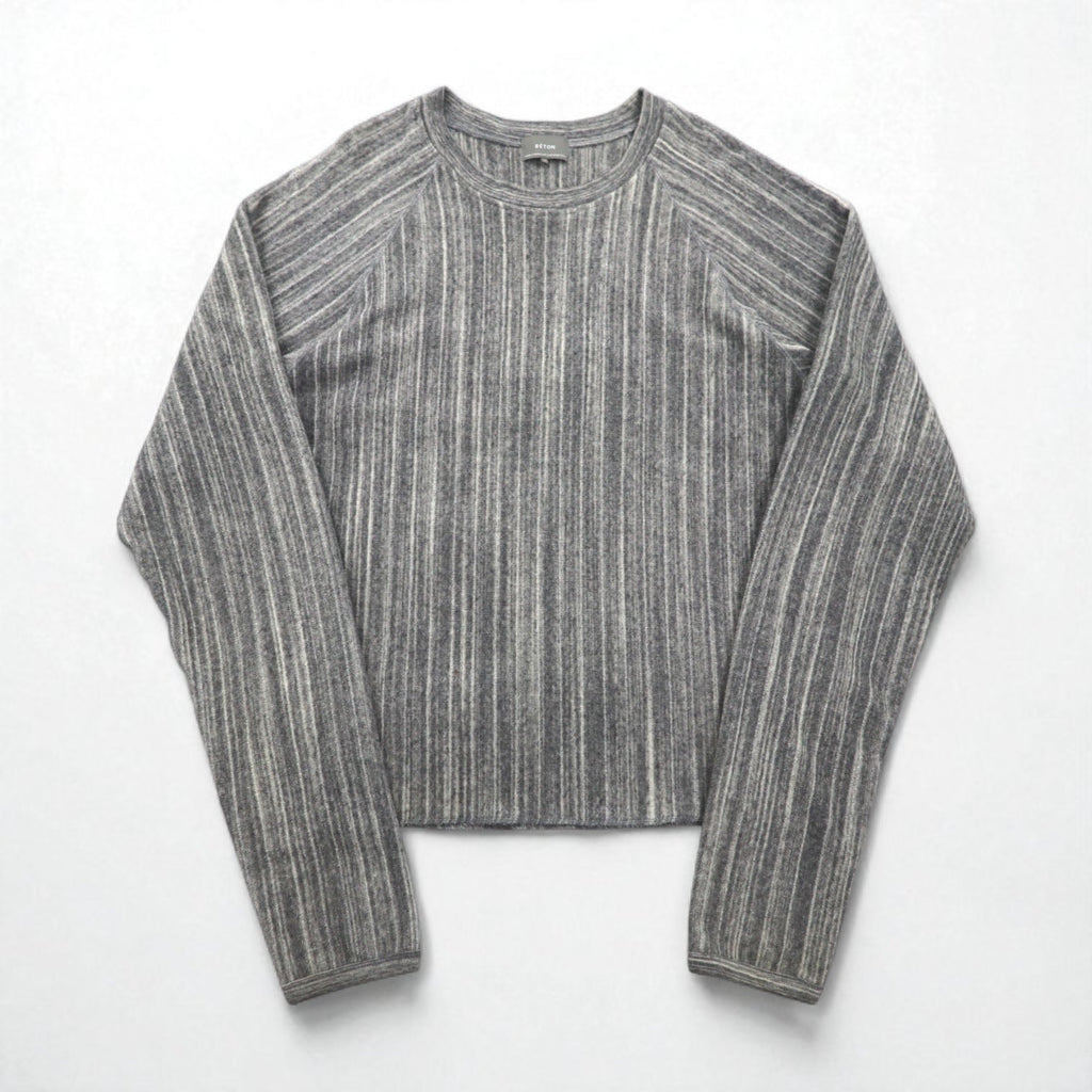 ATELIER BETON ( BIOTOP 取扱い ) パイル ロングスリーブ PILE LONG SLEEVE ニット セーター M グレー 171-18G 日本製