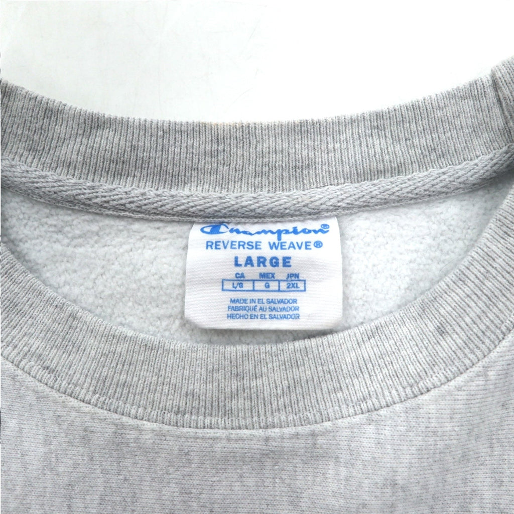 Champion Reverse Weave Felpa 2XL Grigia Stampa ad Inchiostro Cartellino Blu Replica Fatta in El Salvador