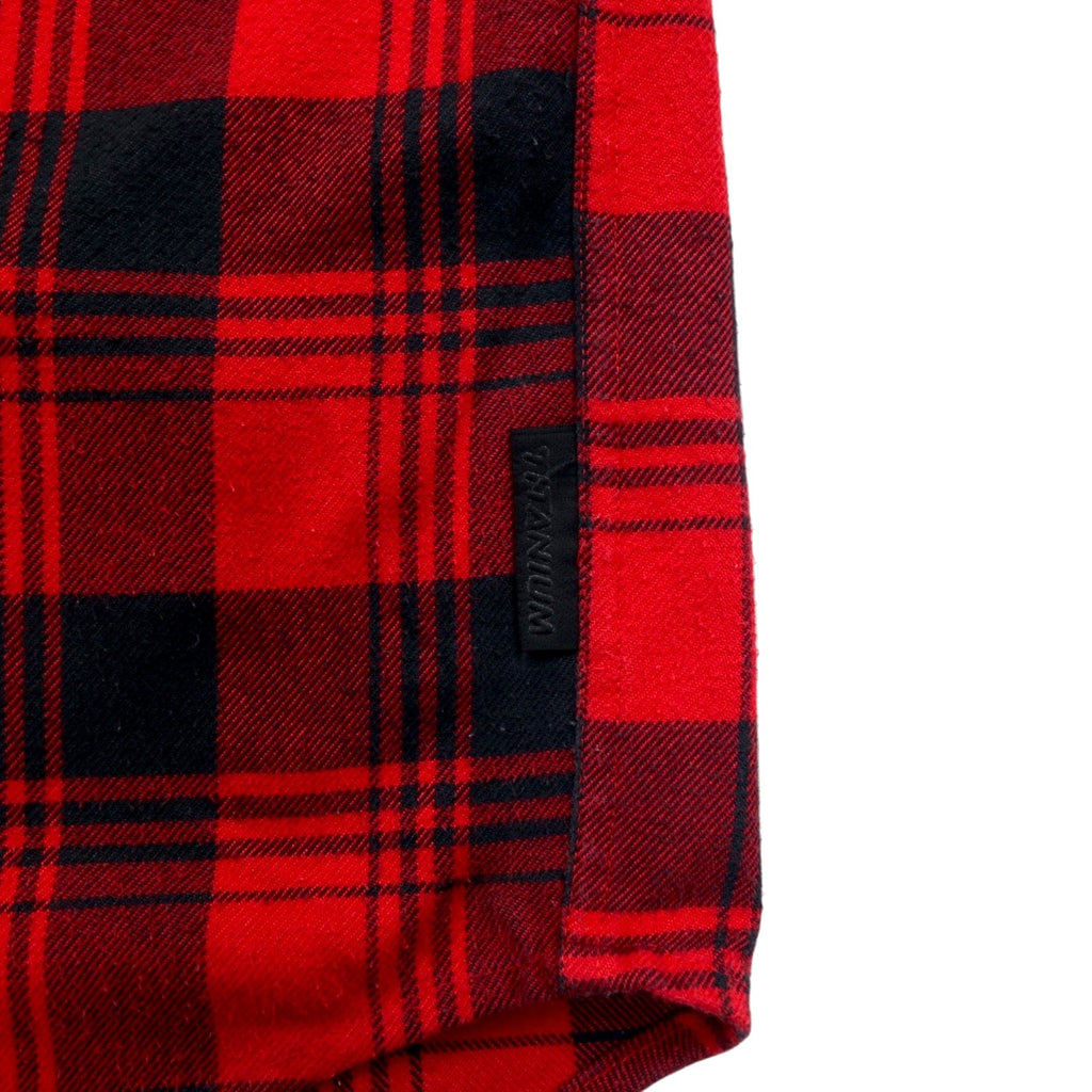 Camicia da lavoro in flanella Columbia Titanium M rossa e nera in cotone