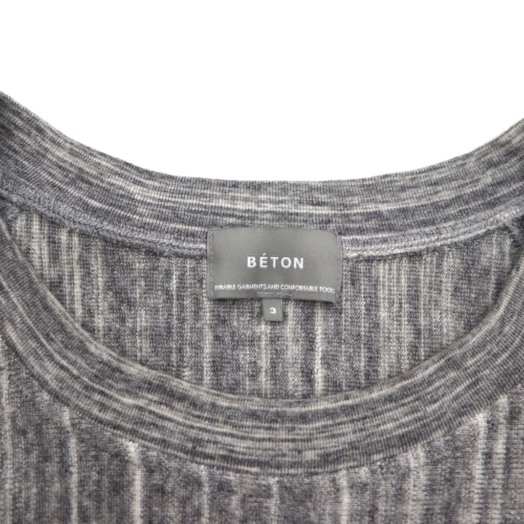 ATELIER BETON ( BIOTOP 取扱い ) パイル ロングスリーブ PILE LONG SLEEVE ニット セーター M グレー 171-18G 日本製