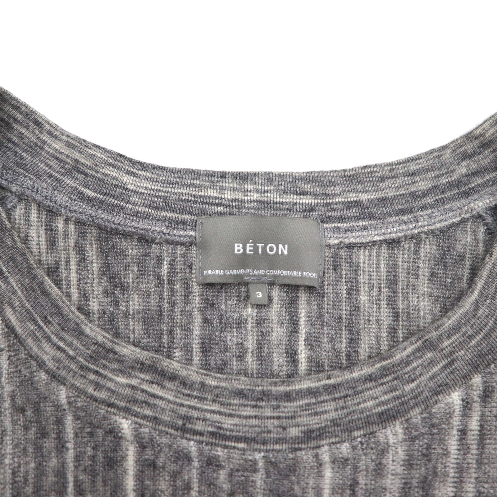 ATELIER BETON (distribuito da BIOTOP) maglione a maniche lunghe in spugna PILE LONG SLEEVE taglia M grigio 171-18G made in Japan