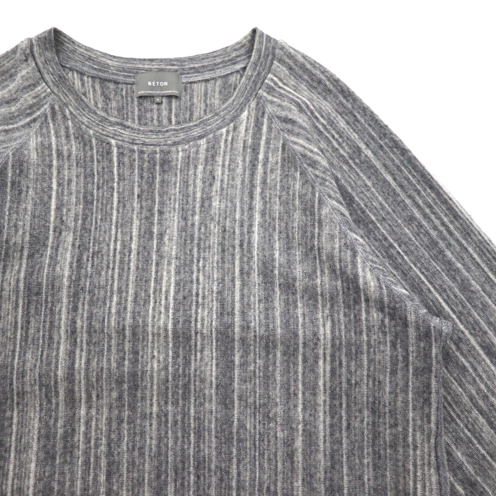 ATELIER BETON ( BIOTOP 取扱い ) パイル ロングスリーブ PILE LONG SLEEVE ニット セーター M グレー 171-18G 日本製