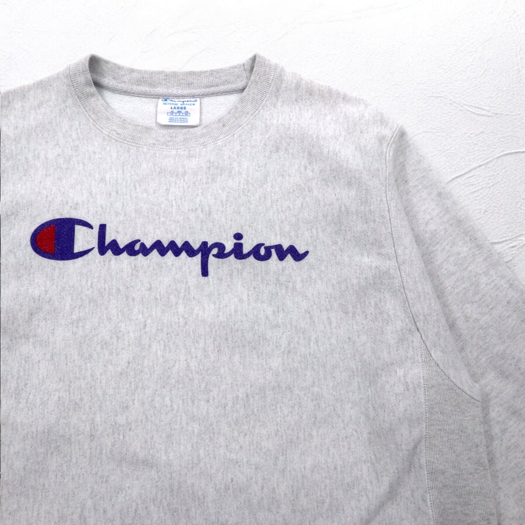 Champion Reverse Weave Felpa 2XL Grigia Stampa ad Inchiostro Cartellino Blu Replica Fatta in El Salvador