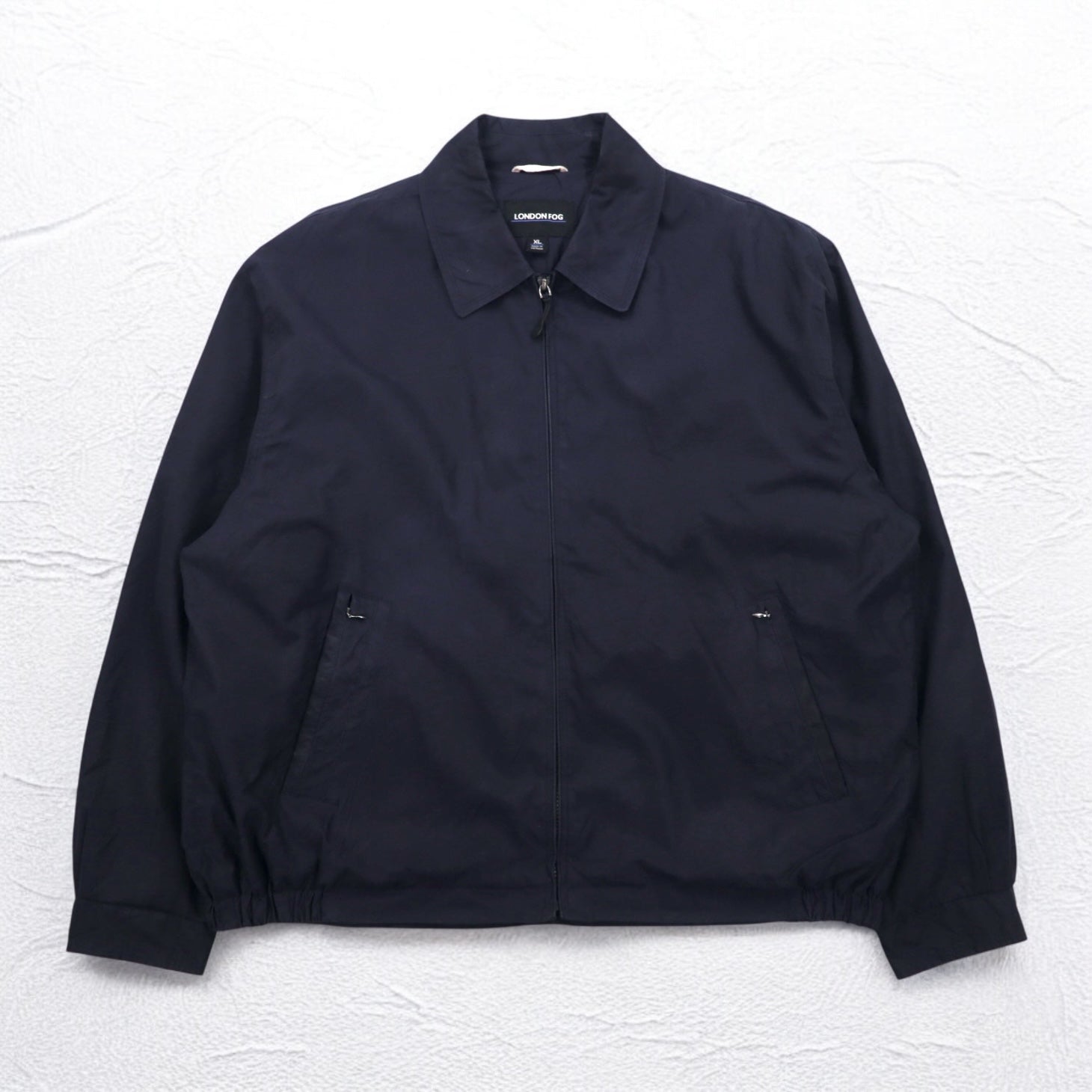 LONDON FOG Harrington Jacket a vento XL Blu scuro con fodera in mesh