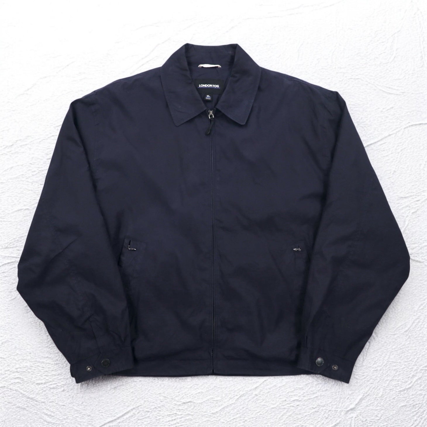LONDON FOG Harrington Jacket a vento XL Blu scuro con fodera in mesh