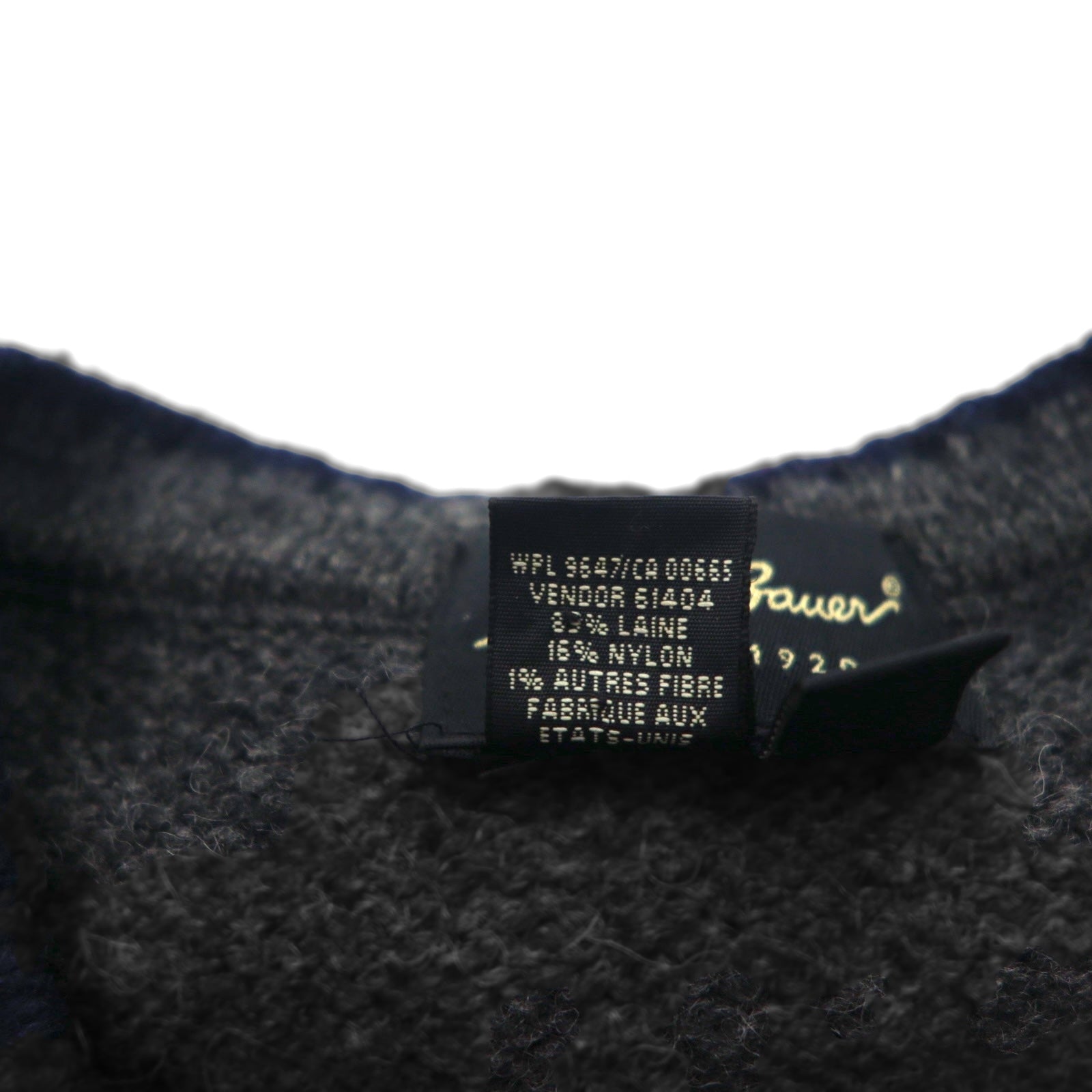 Eddie Bauer 90年代 USA製 Vネック ニット セーター L グレー ウール ラインデザイン