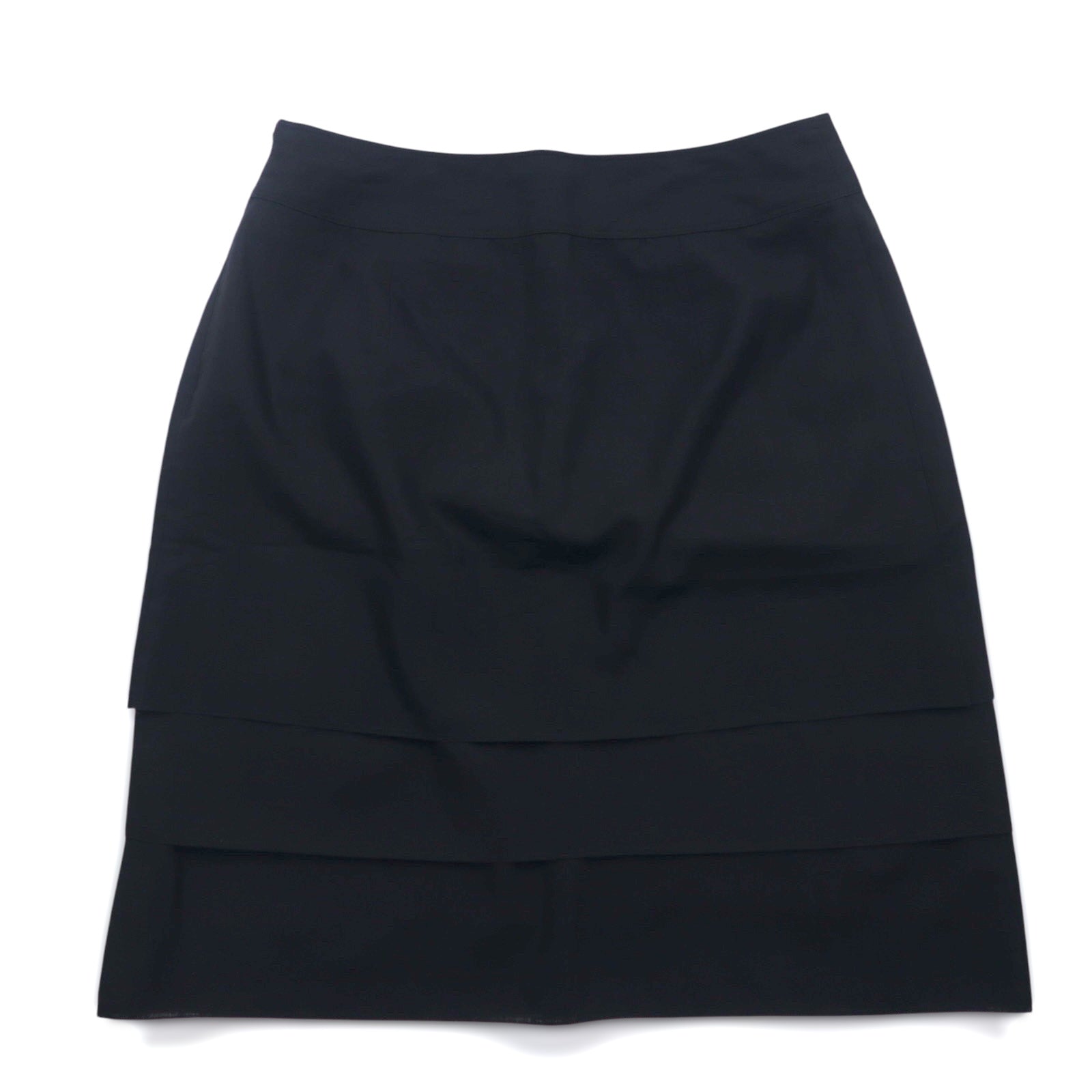 BURBERRY Gonna a strati L Nero Lana Poliestere Made in Japan