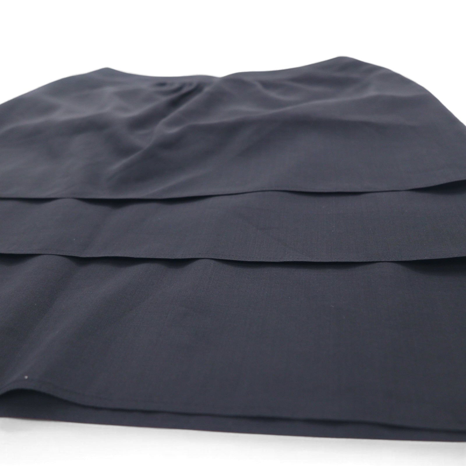 BURBERRY Gonna a strati L Nero Lana Poliestere Made in Japan
