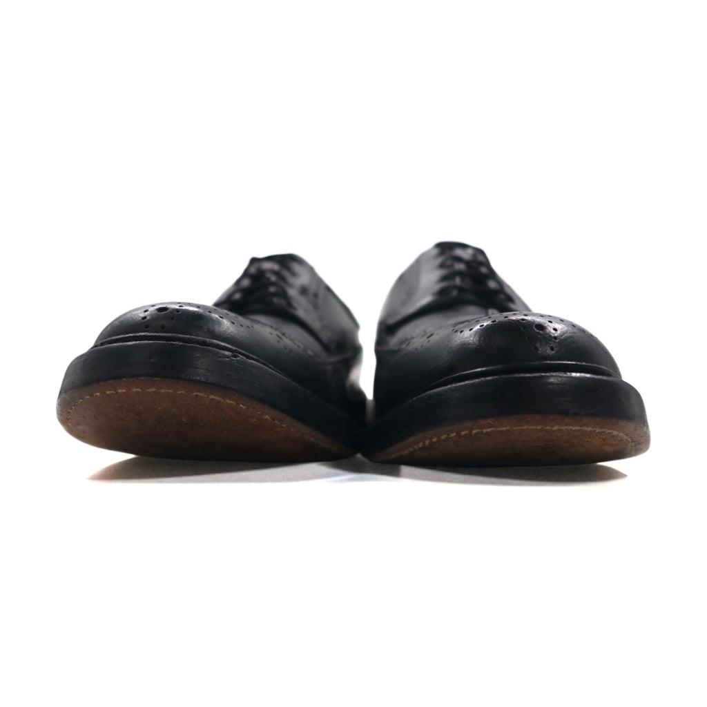 FLORSHEIM anni '70 Made in USA Imperial Quality Full Brogue Wingtip Country Shoes 27.5 cm Nero Pelle goffrata Medallion 646646