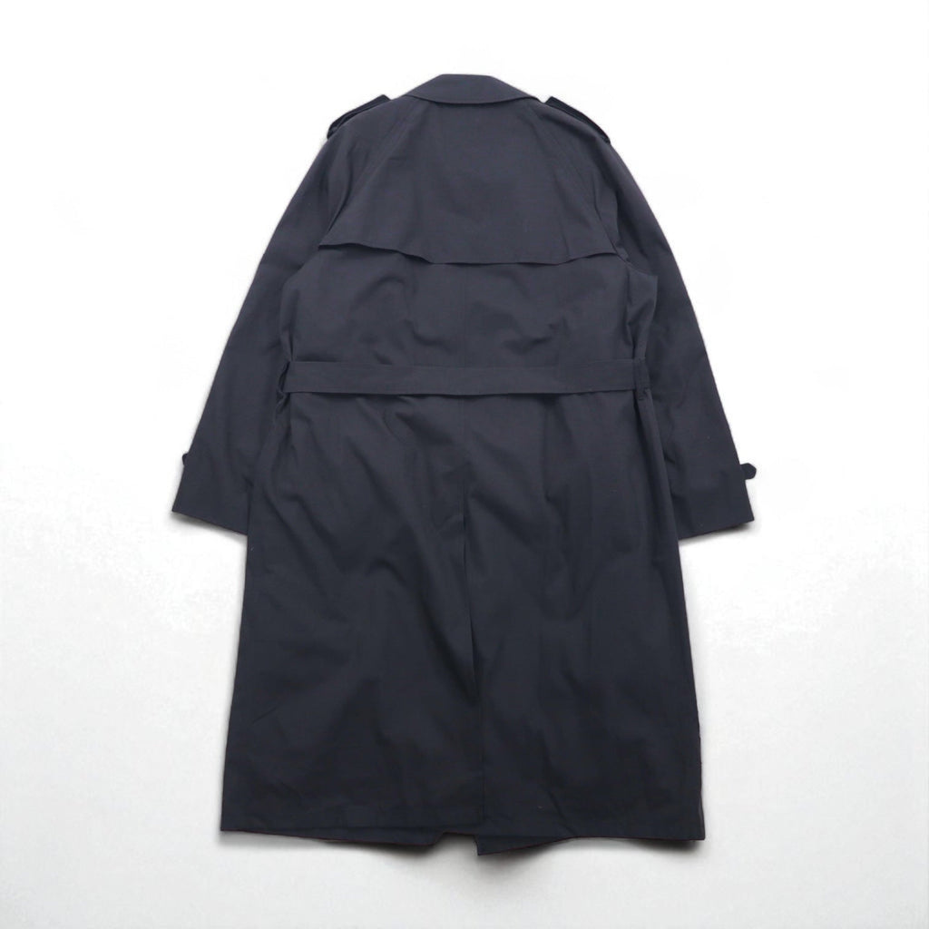 BOTANY500 80年代 USA製 ダブル トレンチコート XL ブラック ベルト付 ライナー着脱 エポレット